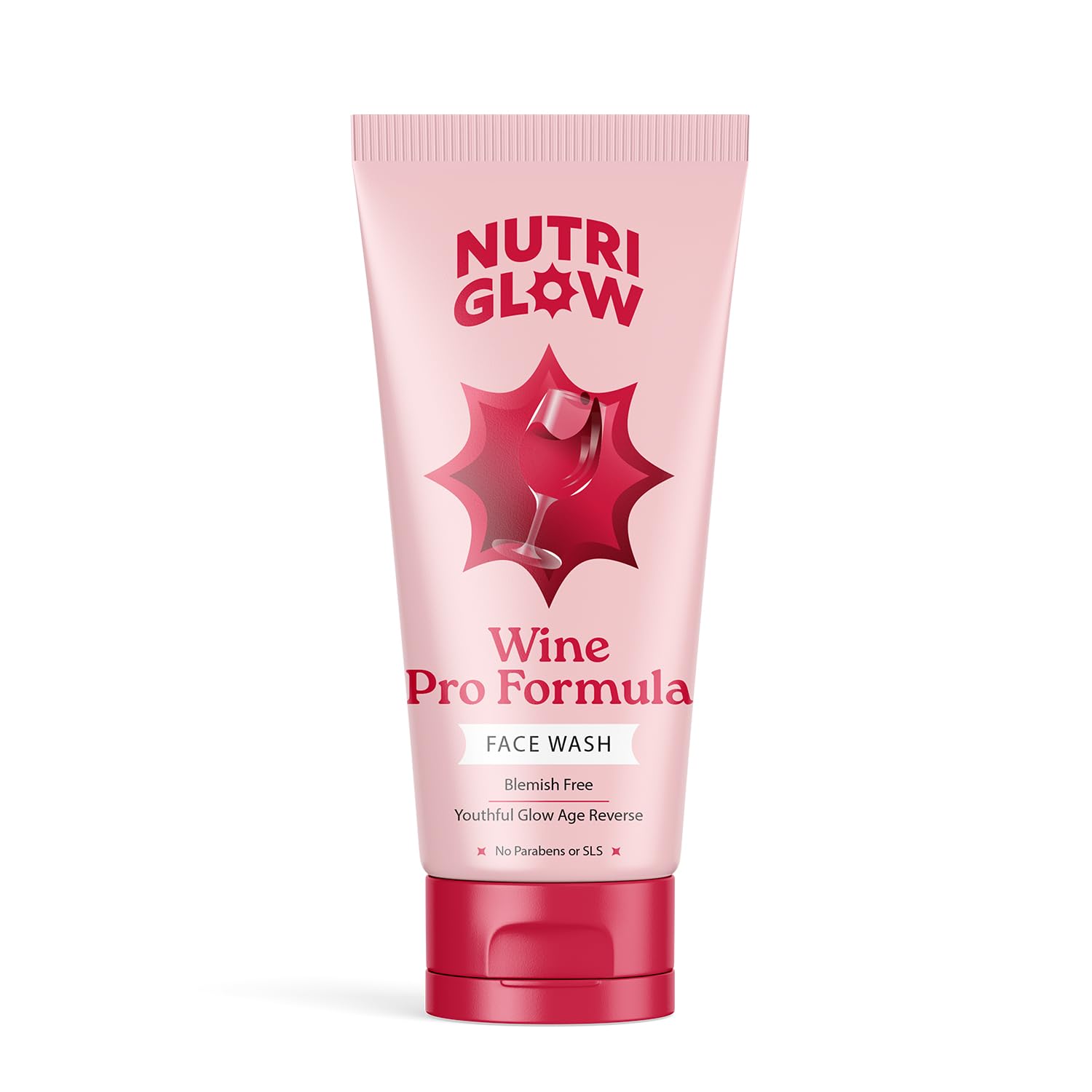 NutriGlow Natural's wine face wash tube for face and neck