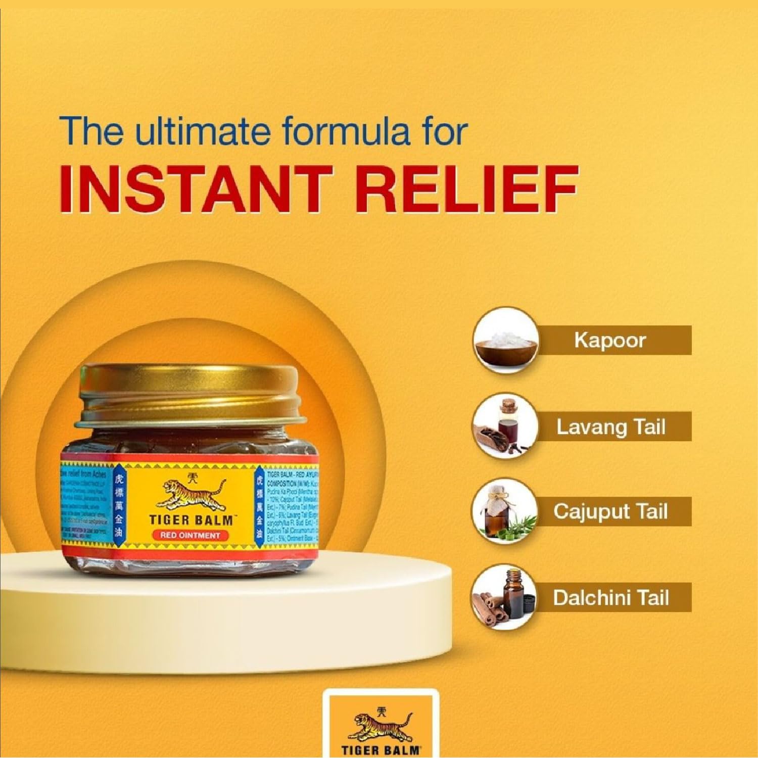 Tiger Balm Red Ointment For Effective Relief From Muscular Aches, Sprains & Pain - 21ml – view 4