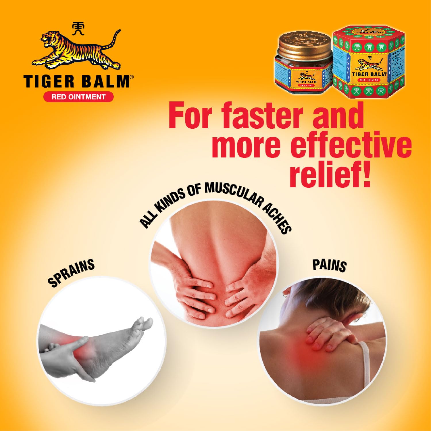 Tiger Balm Red Ointment For Effective Relief From Muscular Aches, Sprains & Pain - 21ml – view 7