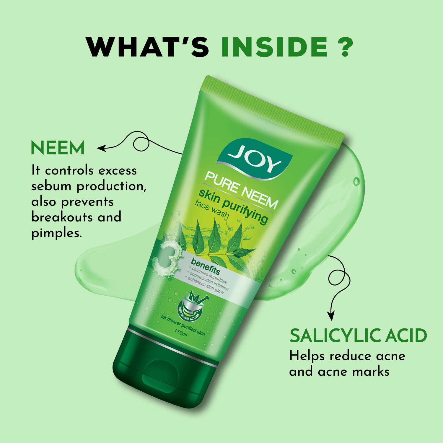 Joy Skin Purifying Neem Face Wash for Oily & Acne-Prone Skin – view 2