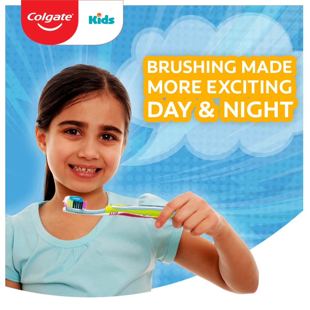 Colgate Kid's Extra Soft Manual Toothbrush with Tongue Cleaner - Multicolor,1 Pc – view 2