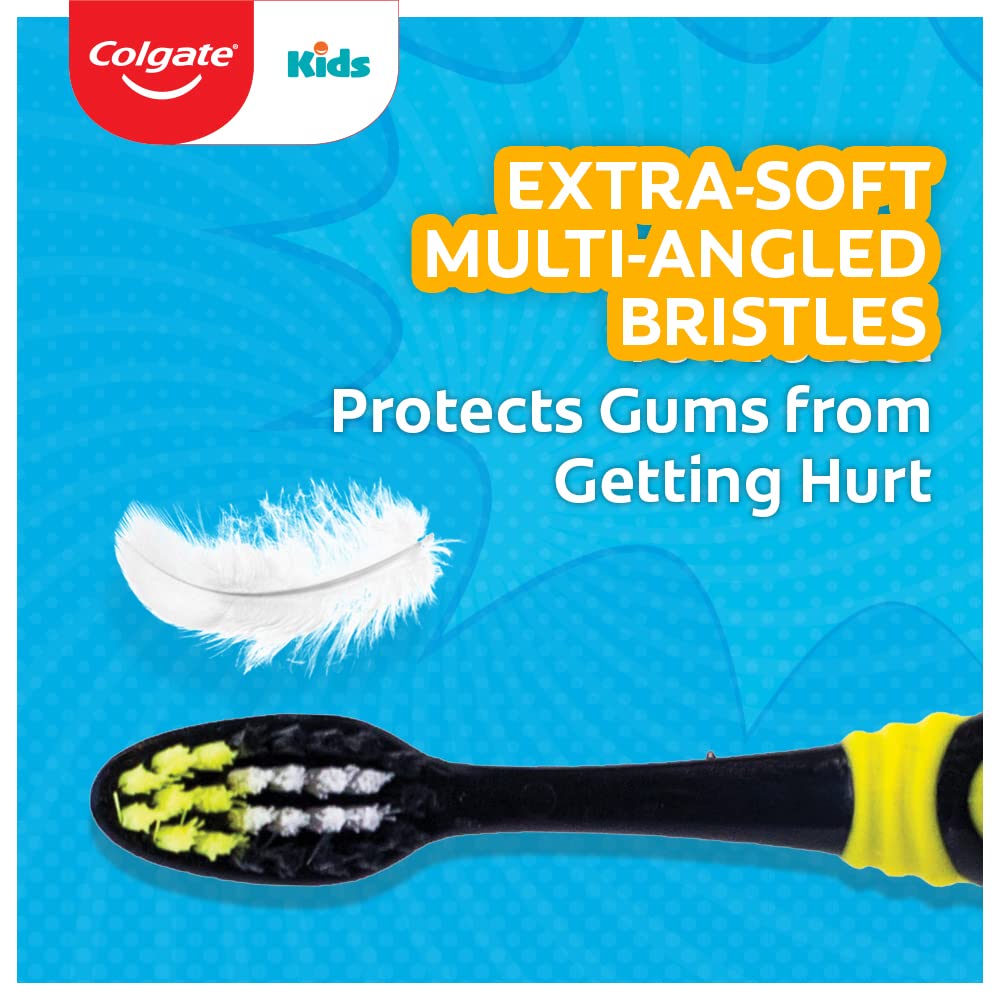 Colgate Kid's Extra Soft Manual Toothbrush with Tongue Cleaner - Multicolor,1 Pc – view 5