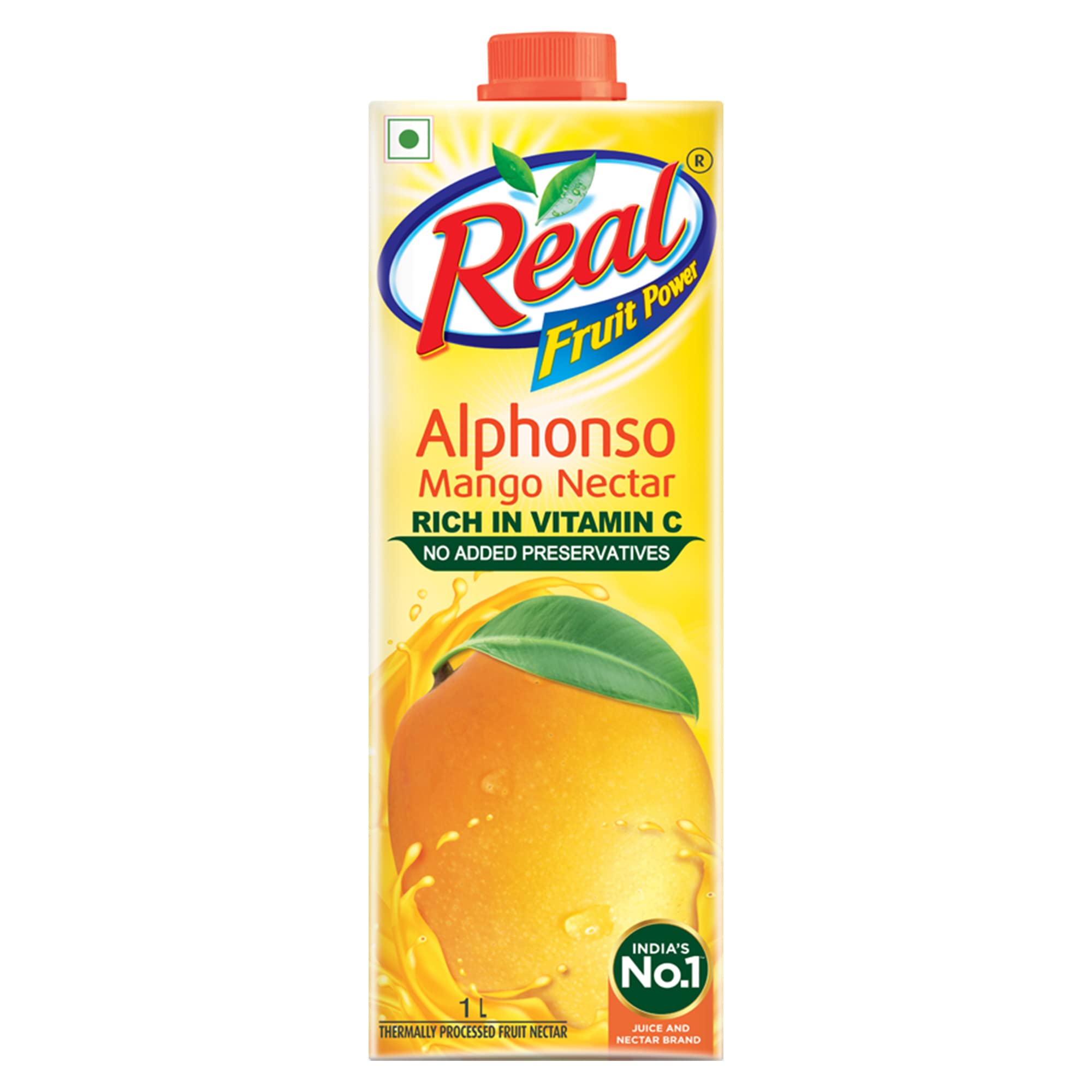 DABUR Real Alphonso Mango Fruit Juice-1L|Rich In Vitamin C|No Added Preservatives,No Artificial Colors&Flavours|Goodness Of Best Fruits|Daily Dose Of Fruit Nutrition|Tasty,Refreshing&Energising Drink
