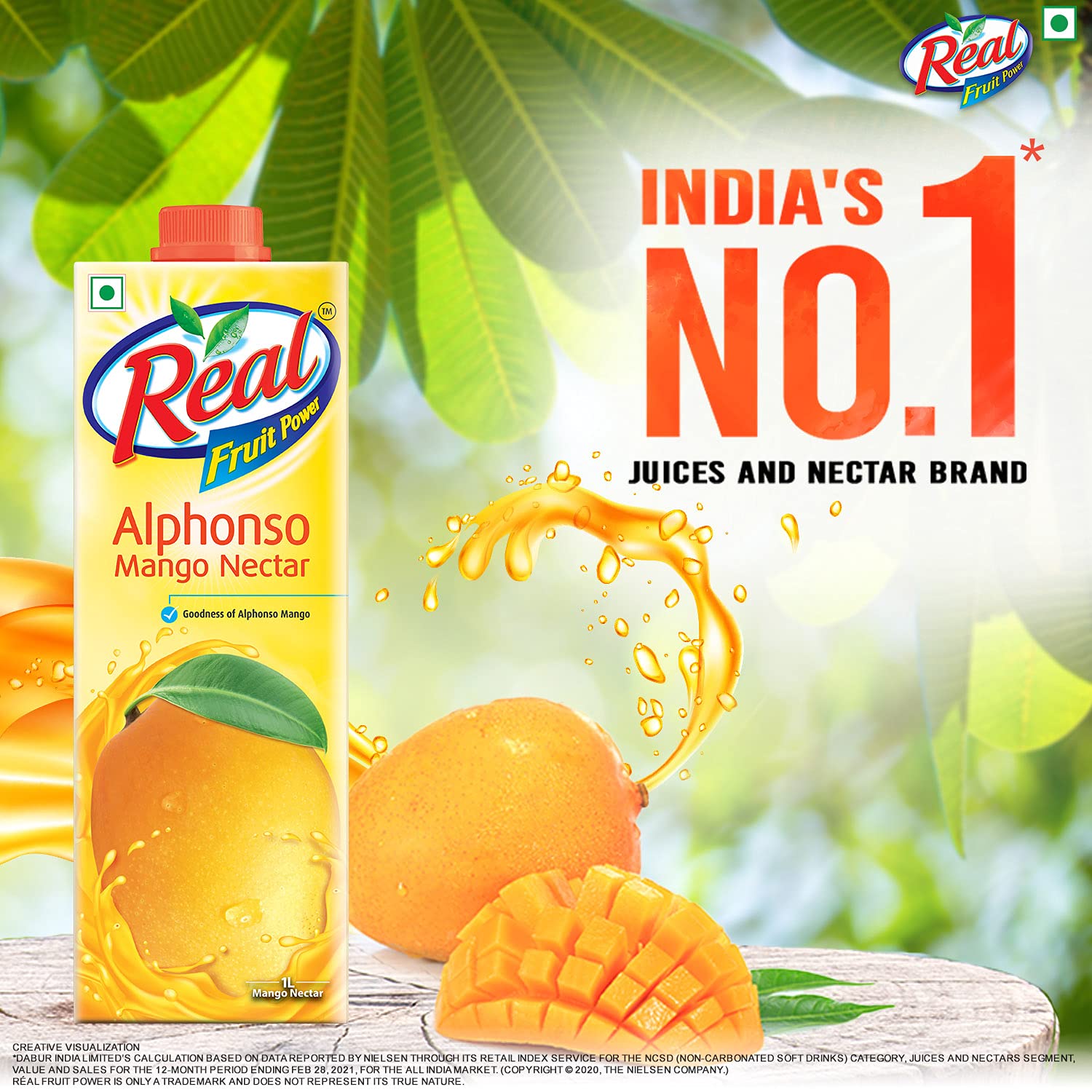 DABUR Real Alphonso Mango Fruit Juice-1L – view 2