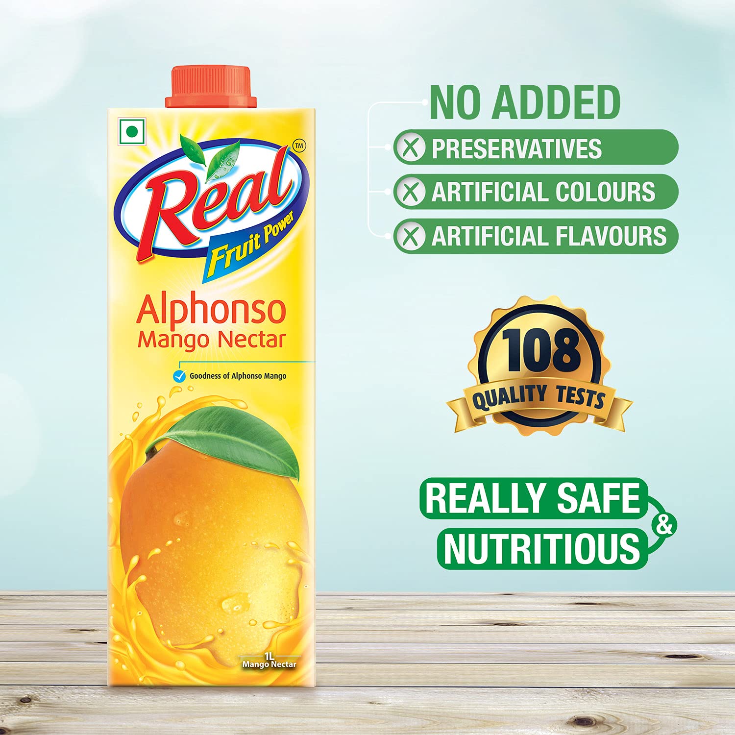 DABUR Real Alphonso Mango Fruit Juice-1L – view 3