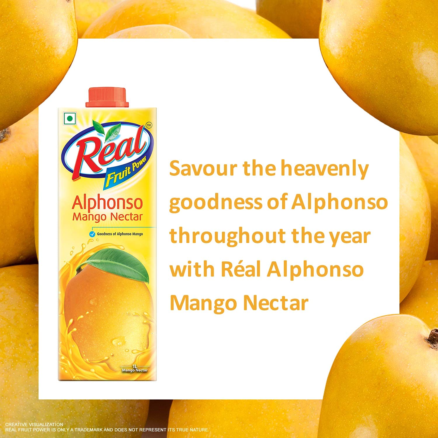 DABUR Real Alphonso Mango Fruit Juice-1L – view 4
