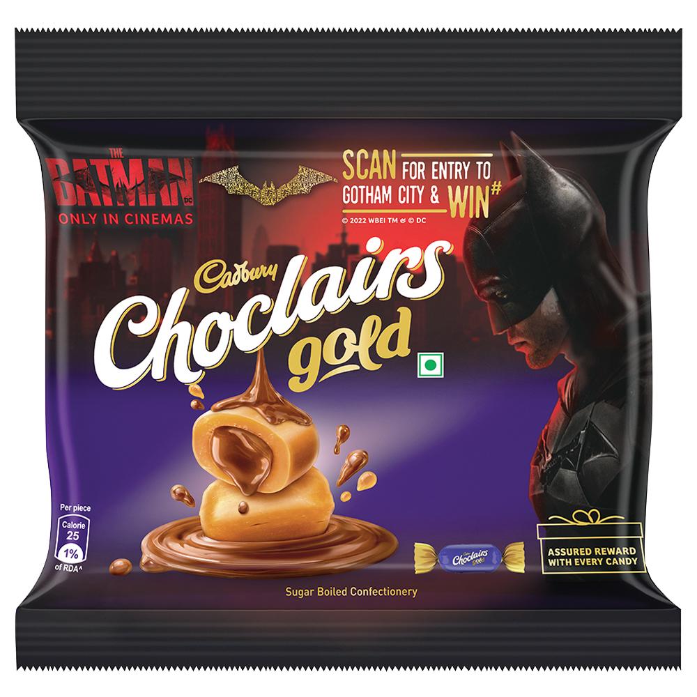 Cadbury Choclairs Gold home pack of caramel candy with chocolate centre