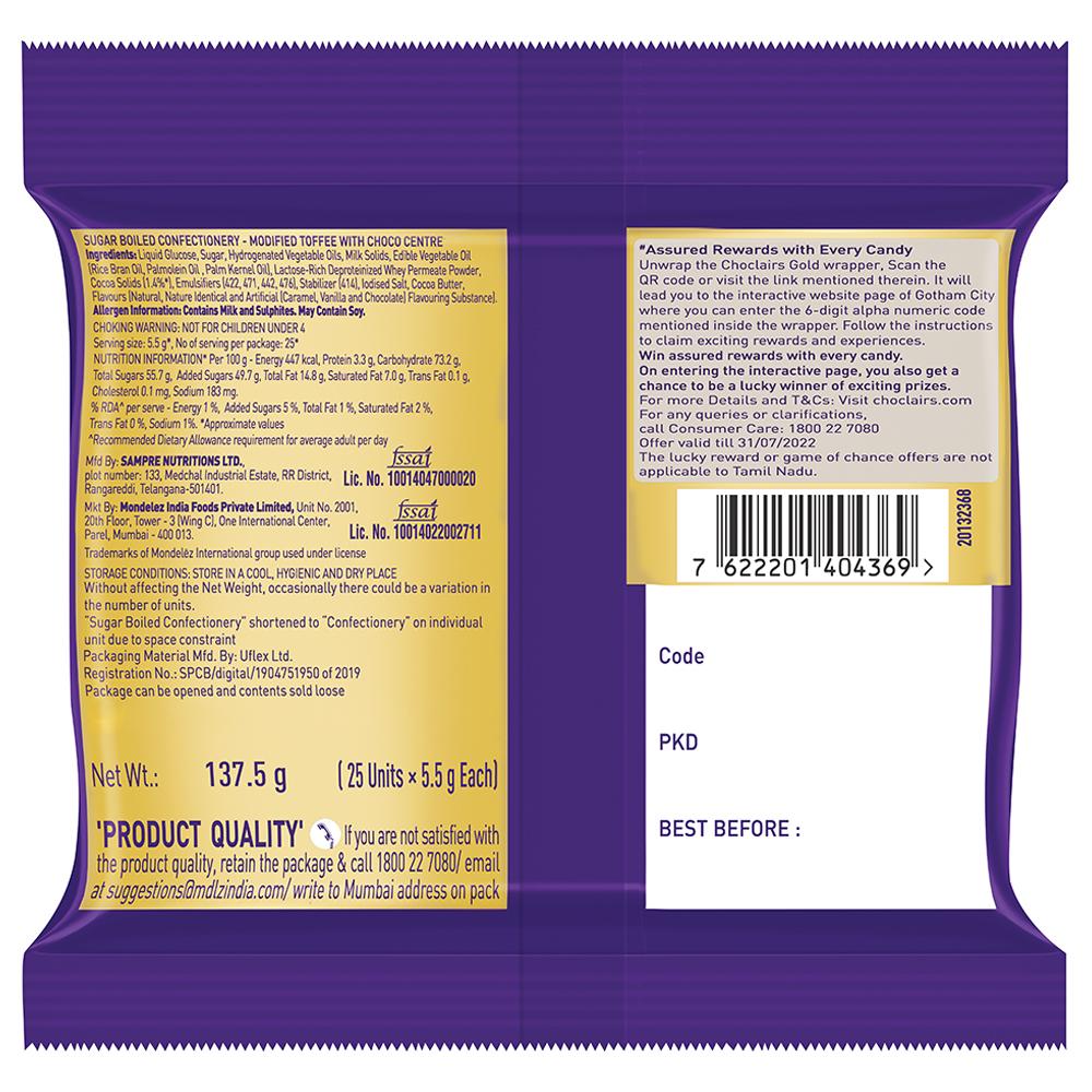 Cadbury Choclairs Gold 137.5 G (Pack Of 25) – view 2