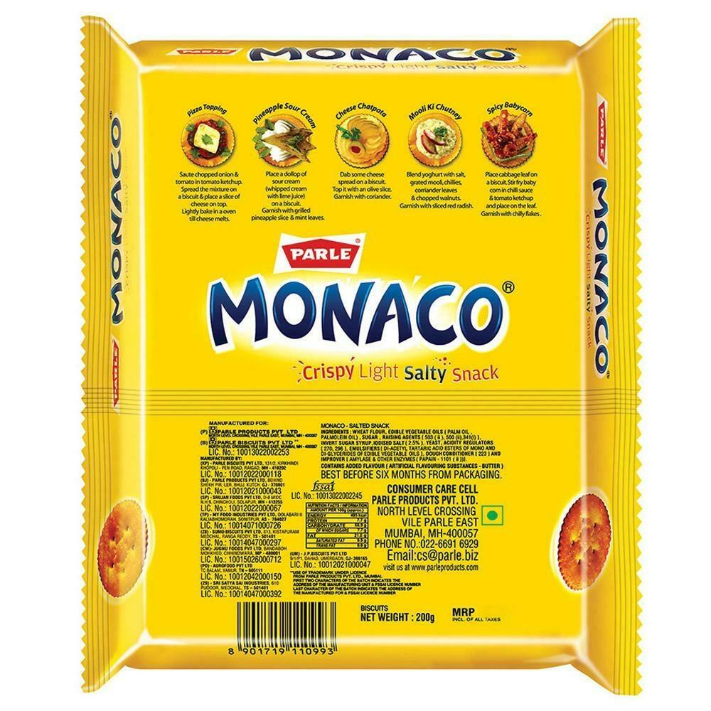 Parle Monaco Salted Biscuits 200 G – view 2