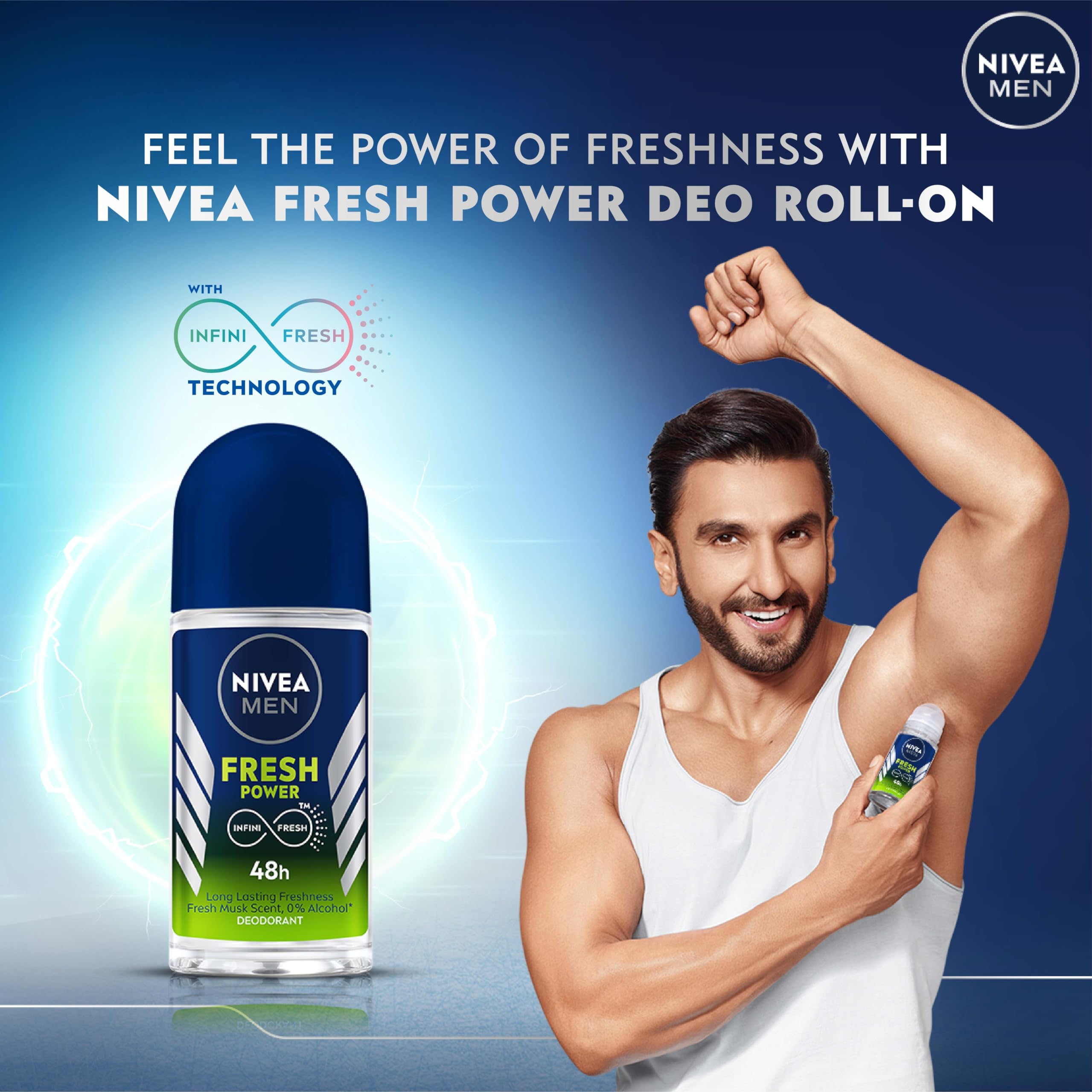 Nivea Deodorant Roll On, Fresh Power for Men, 50ml – view 3