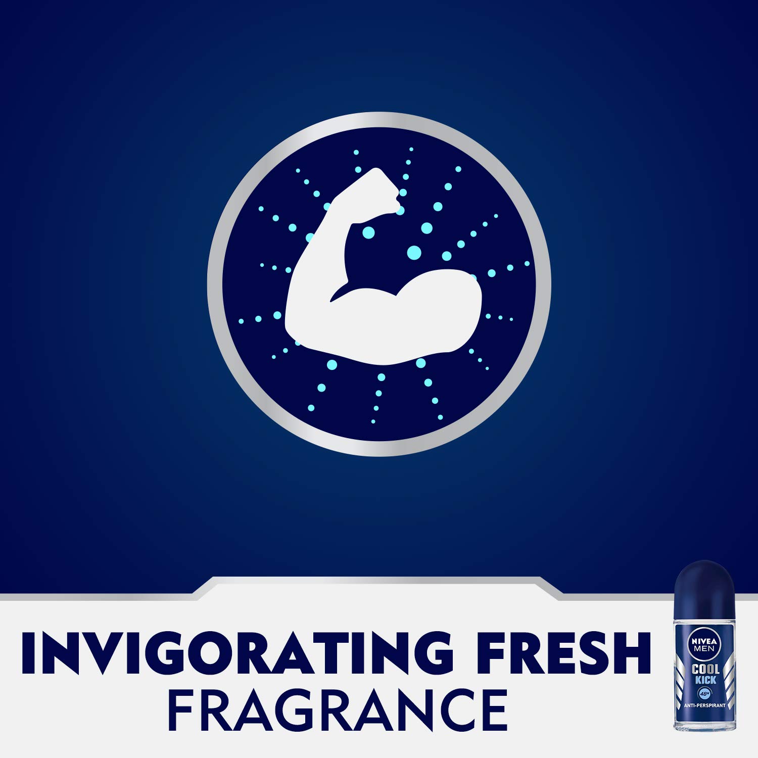 Nivea Cool Kick Deodorant Roll On for Men, 50ml, Pack of 3 – view 3