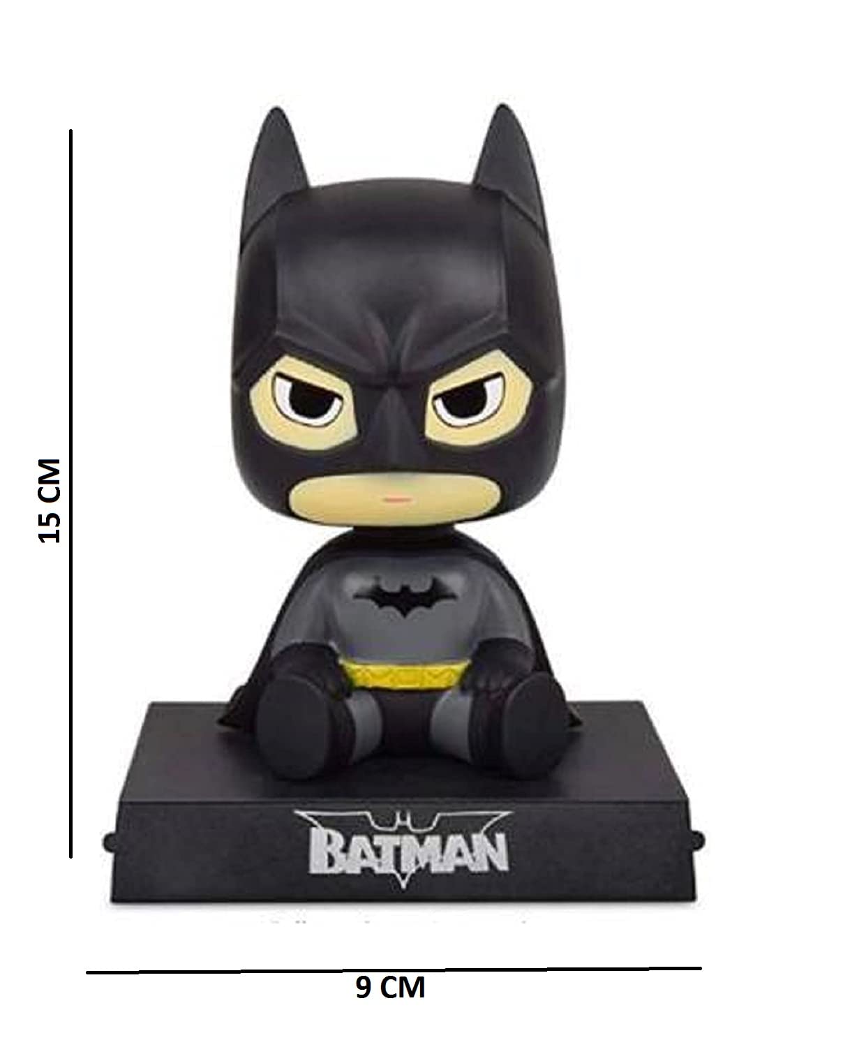 AUGEN Super Hero Batman Action Figure Limited Edition Bobblehead with Mobile Holder for Car Dashboard, Office Desk & Study Table (Pack of 1) – view 5