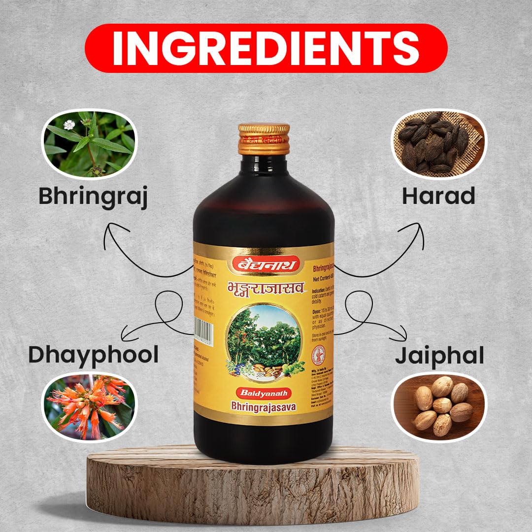Baidyanath Bhringrajasava, Syrup (450 Ml) – view 3