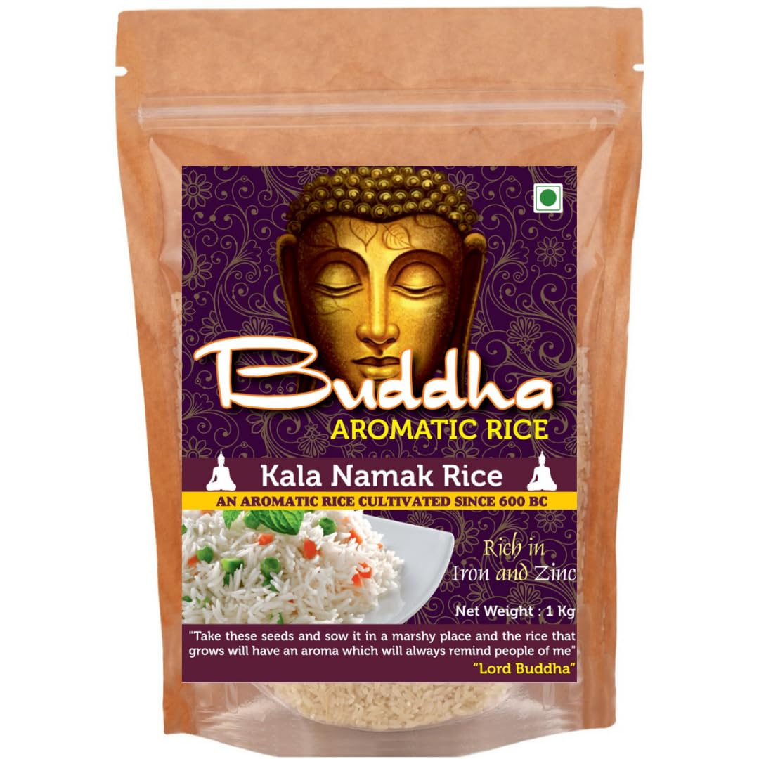 Pitaamah Kala Namak Rice | 2Kg | Aromatic Rice | Unpolished Rice | Traditionally Milled | Diabetic Friendly | High in Zinc and Iron