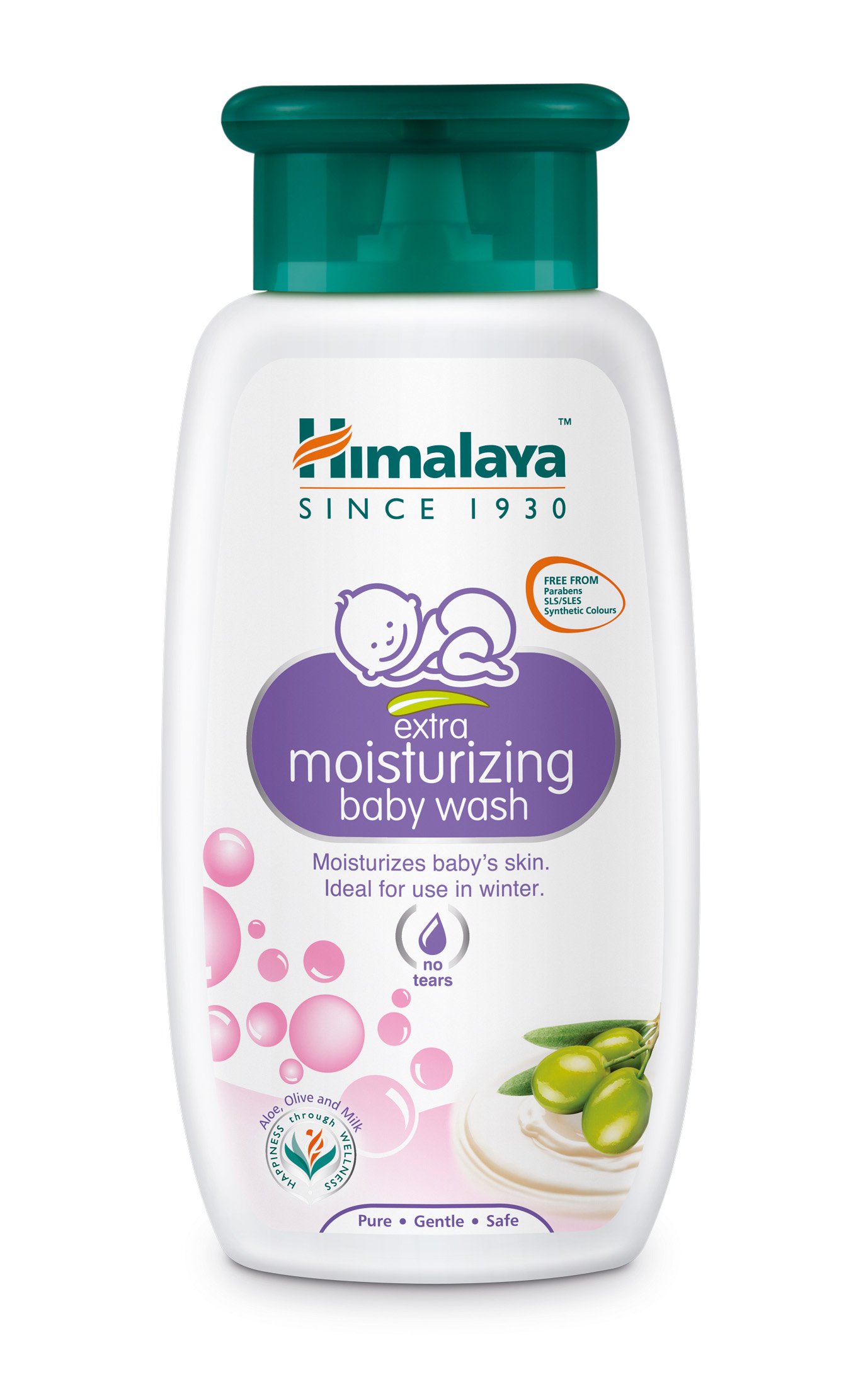Himalaya baby wash bottle for gentle soap-free cleansing