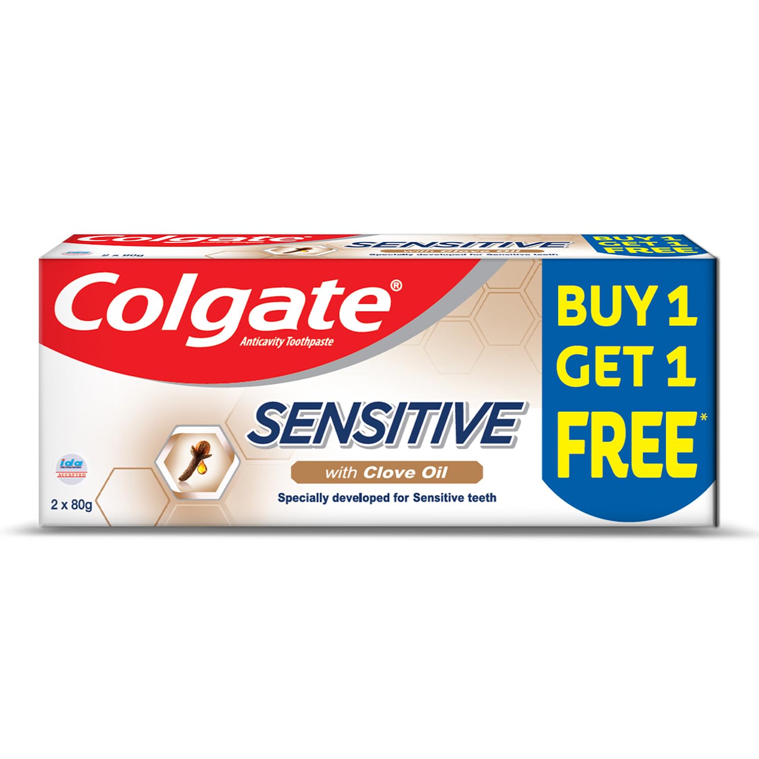 Colgate Sensitive clove oil toothpaste 160g pack front view