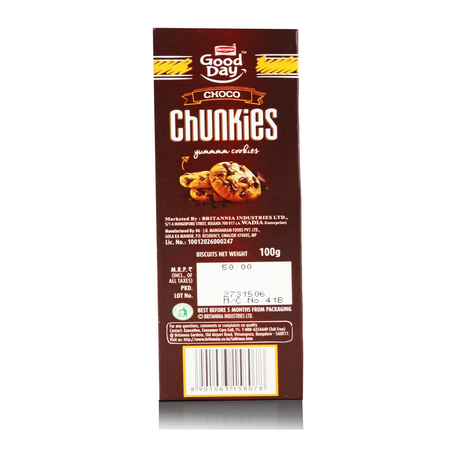 Britannia Good Day - Chunkies, 100g Pack – view 2