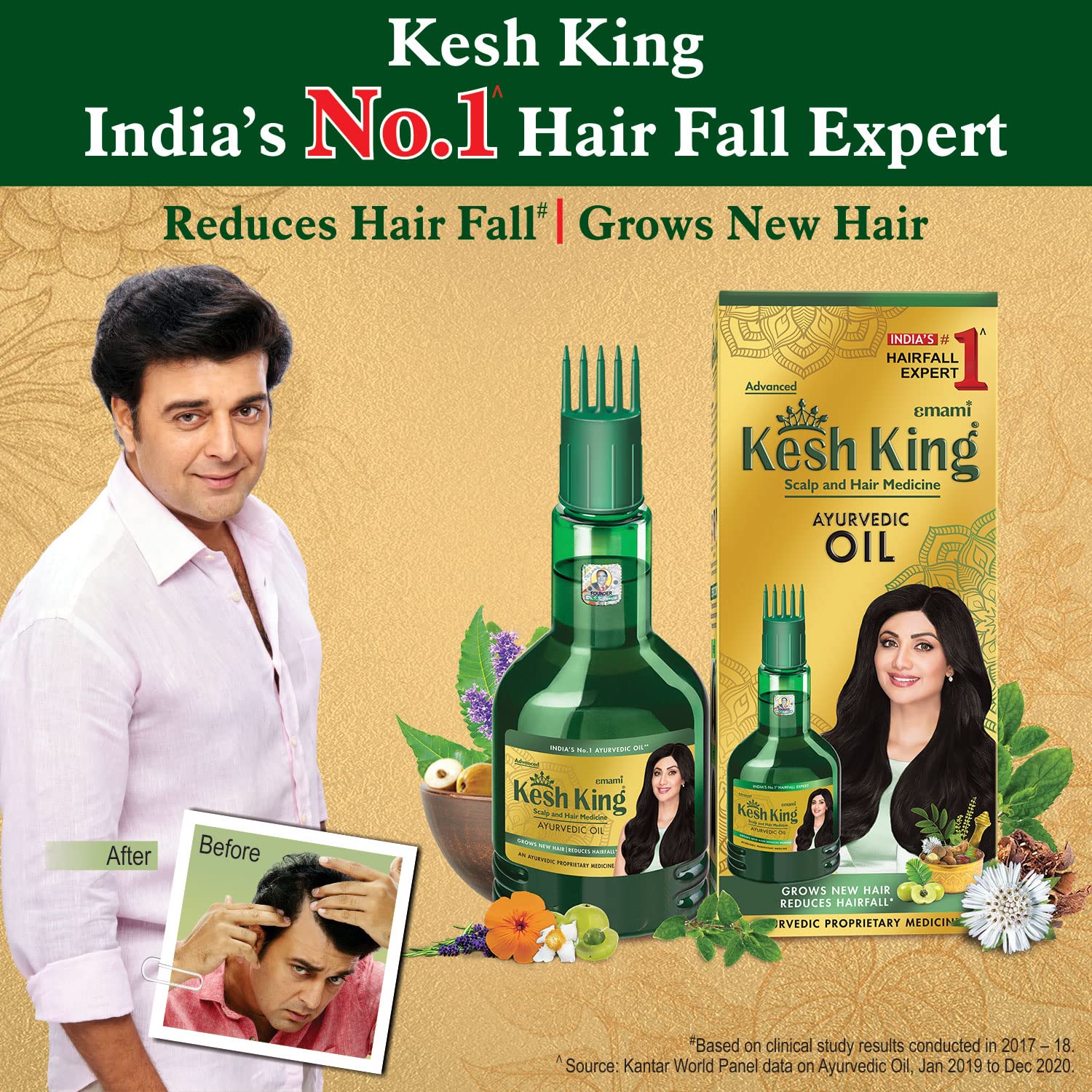 Kesh King Ayurvedic Anti Hairfall Hair Oil – view 3