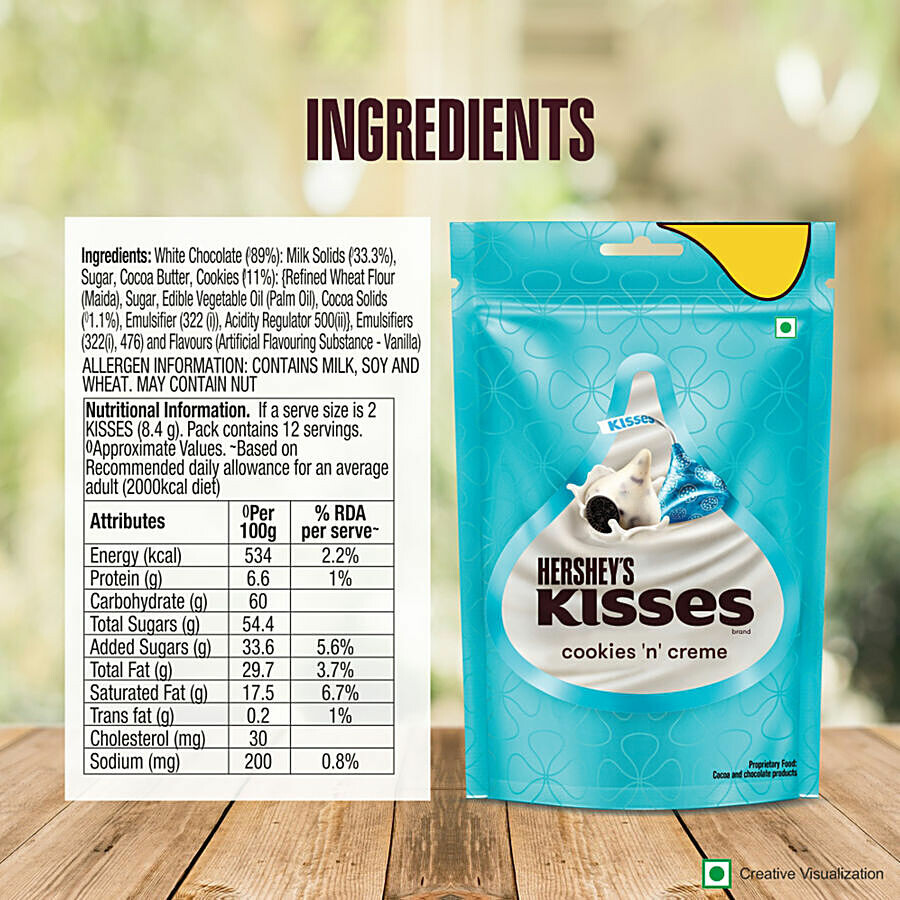 Hershey's Kisses Cookies 'N' Creme Chocolate 33.6 g – view 4