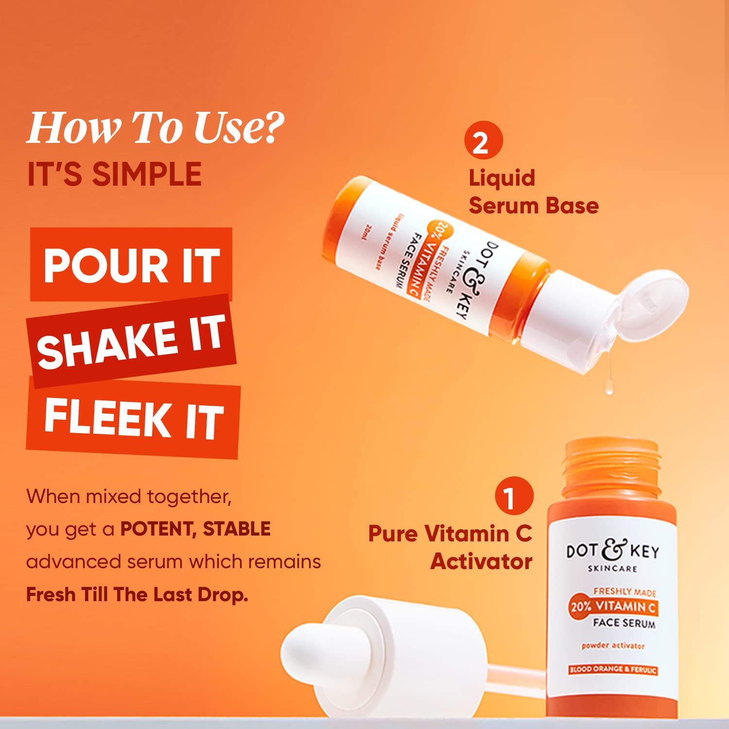 Dot & Key 20% Vitamin C Face Serum (Freshly Made) – view 4