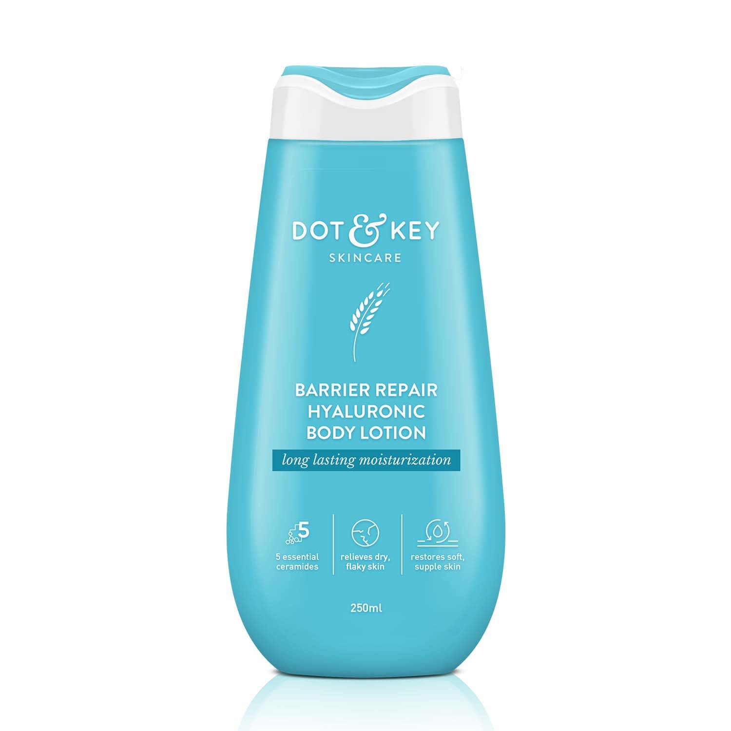 Front view of Dot & Key barrier repair body lotion