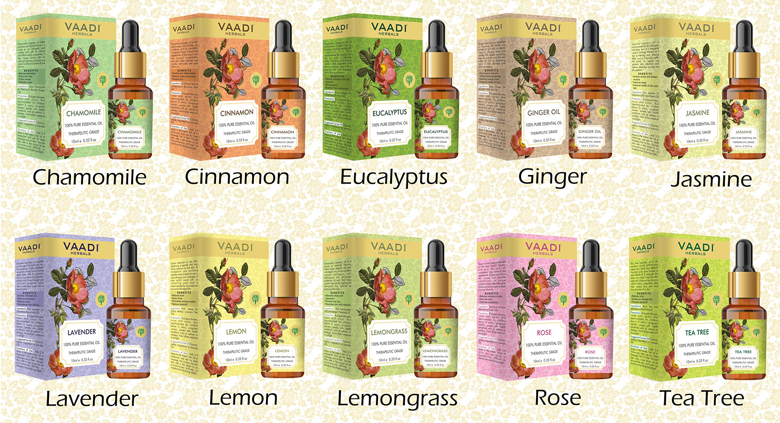 VAADI HERBALS Sweet Orange Essential Oil - Vitamin C Reduces Hairfall, Improves Skin Complexion, Enhances Mood, Loosens Tired Muscles - 100% Pure Therapeutic Grade, 10 ml – view 7