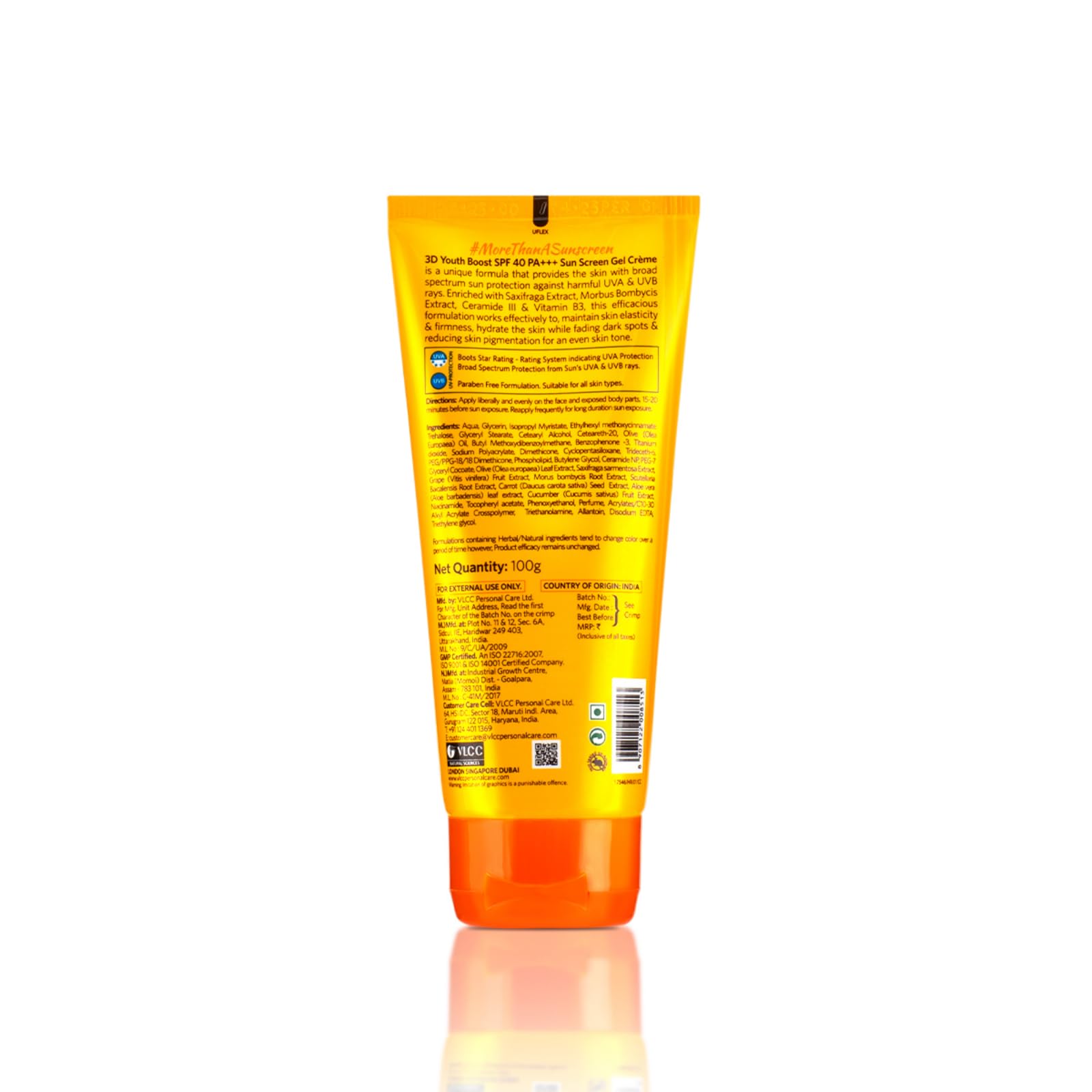 VLCC 3D Youth Boost SPF 40 +++ Sunscreen Gel Crème - 100g – view 5
