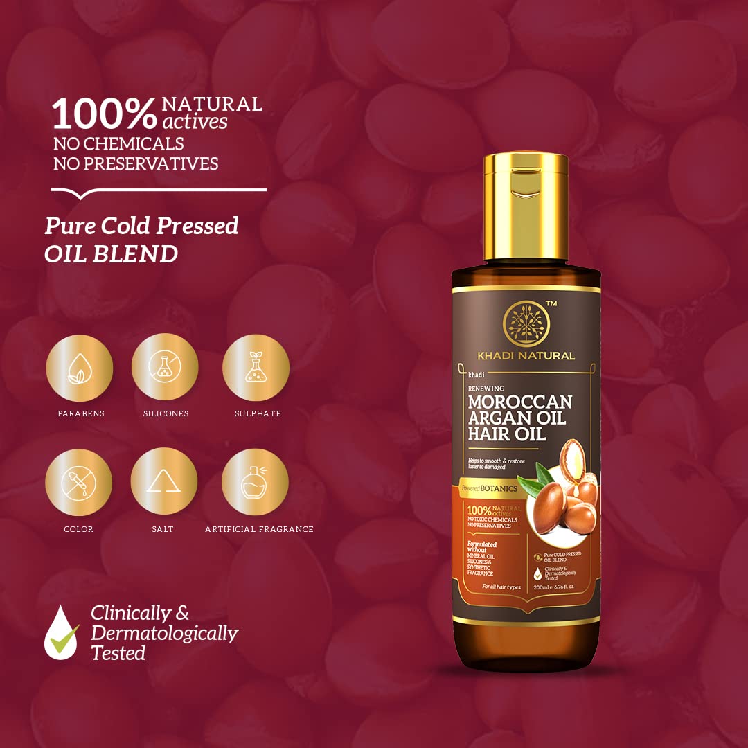 Khadi Natural Moroccan Argan Hair Oil – view 4