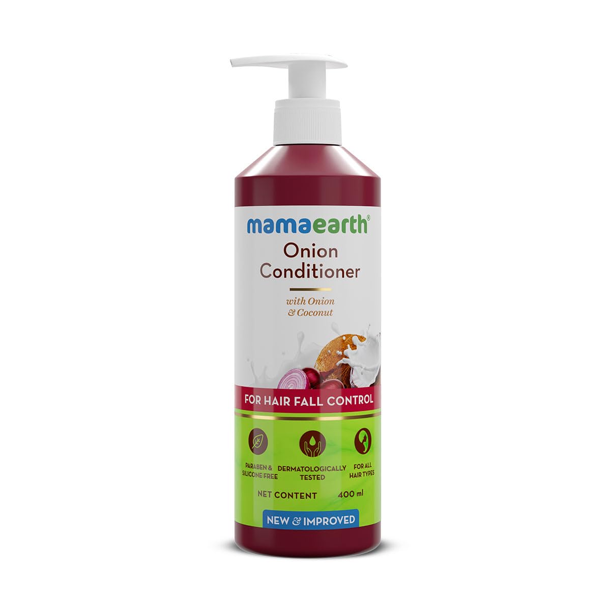 Mamaearth onion hair conditioner bottle for dry and frizzy hair