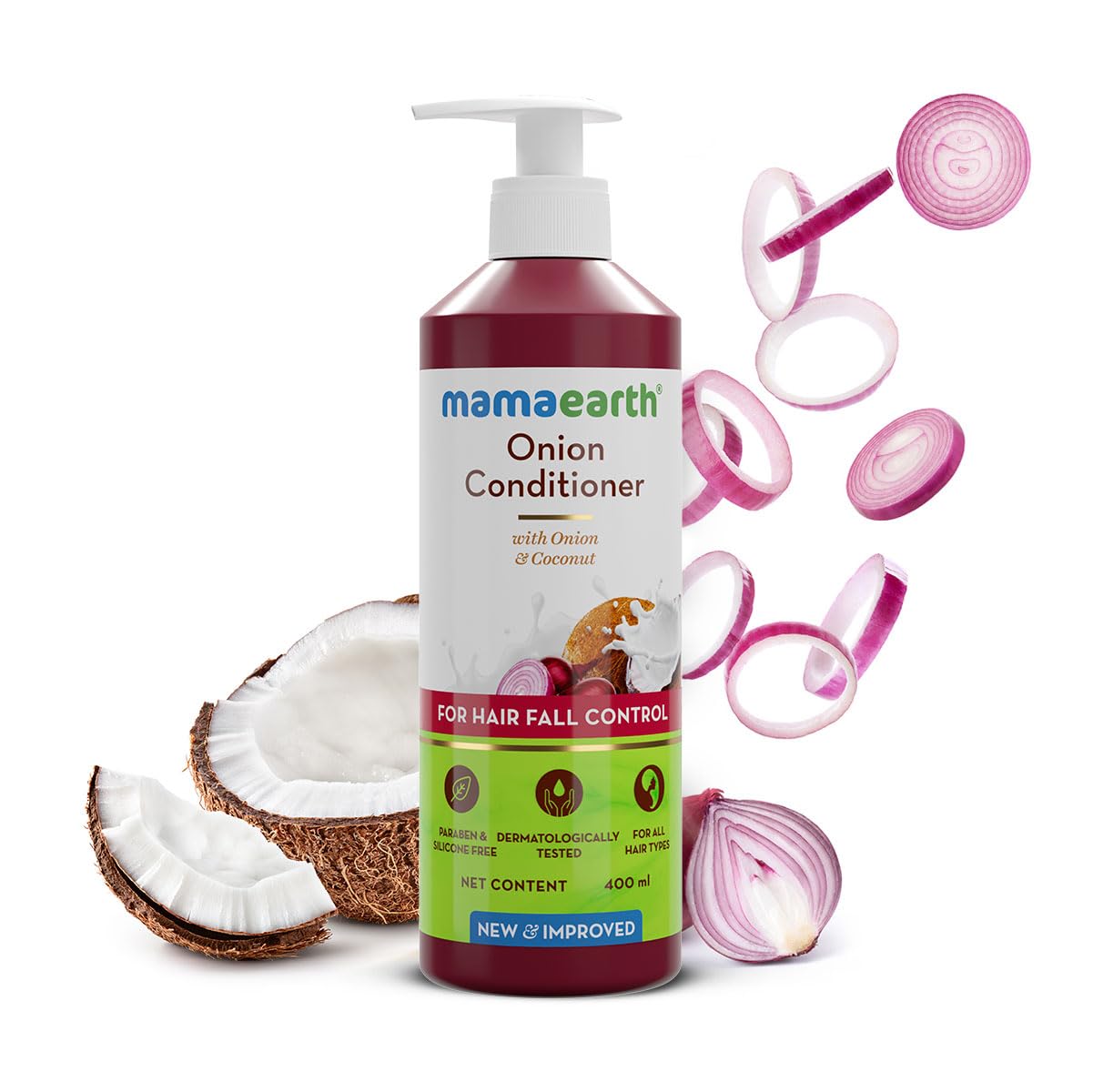 Mamaearth Onion Conditioner for Men & Women 400 ml - Hair Fall Control & Fast Hair Growth - Works for Dry & Frizzy Hair, Toxin-free – view 2