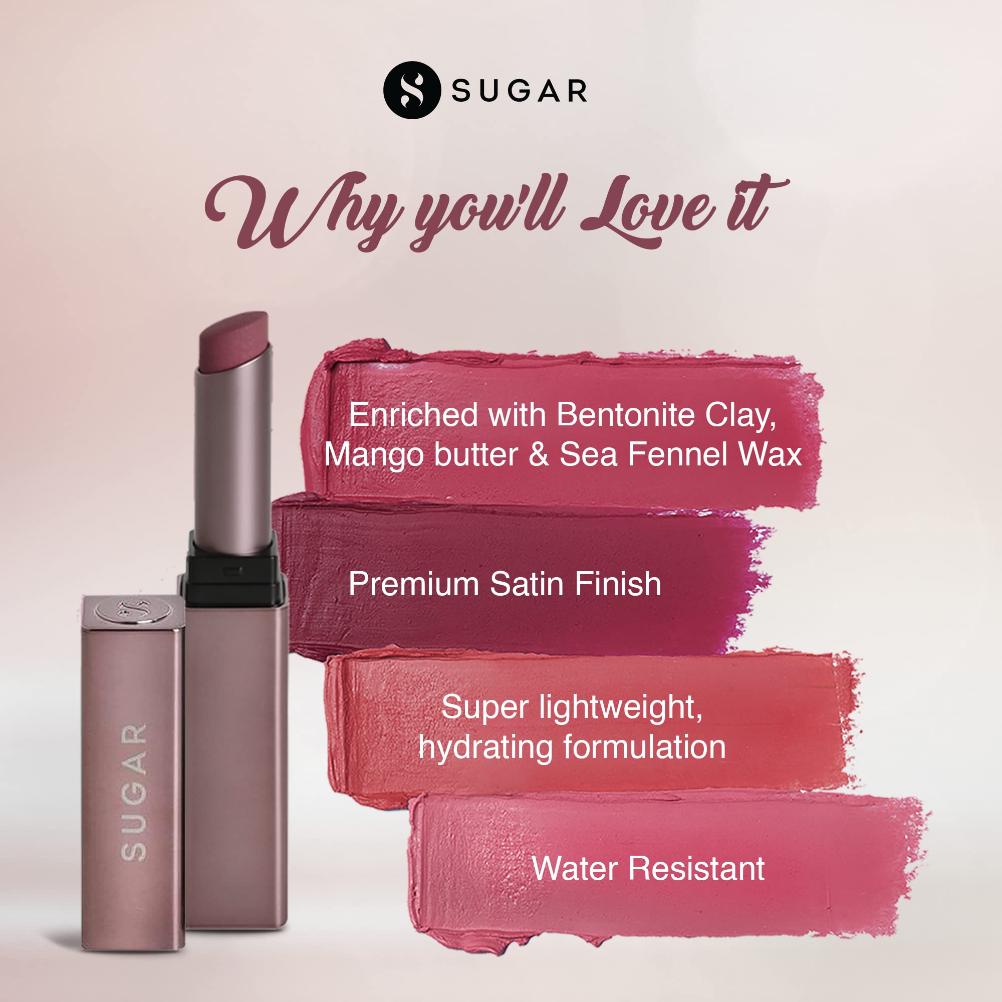 SUGAR Cosmetics Mettle Satin Lipstick – view 4
