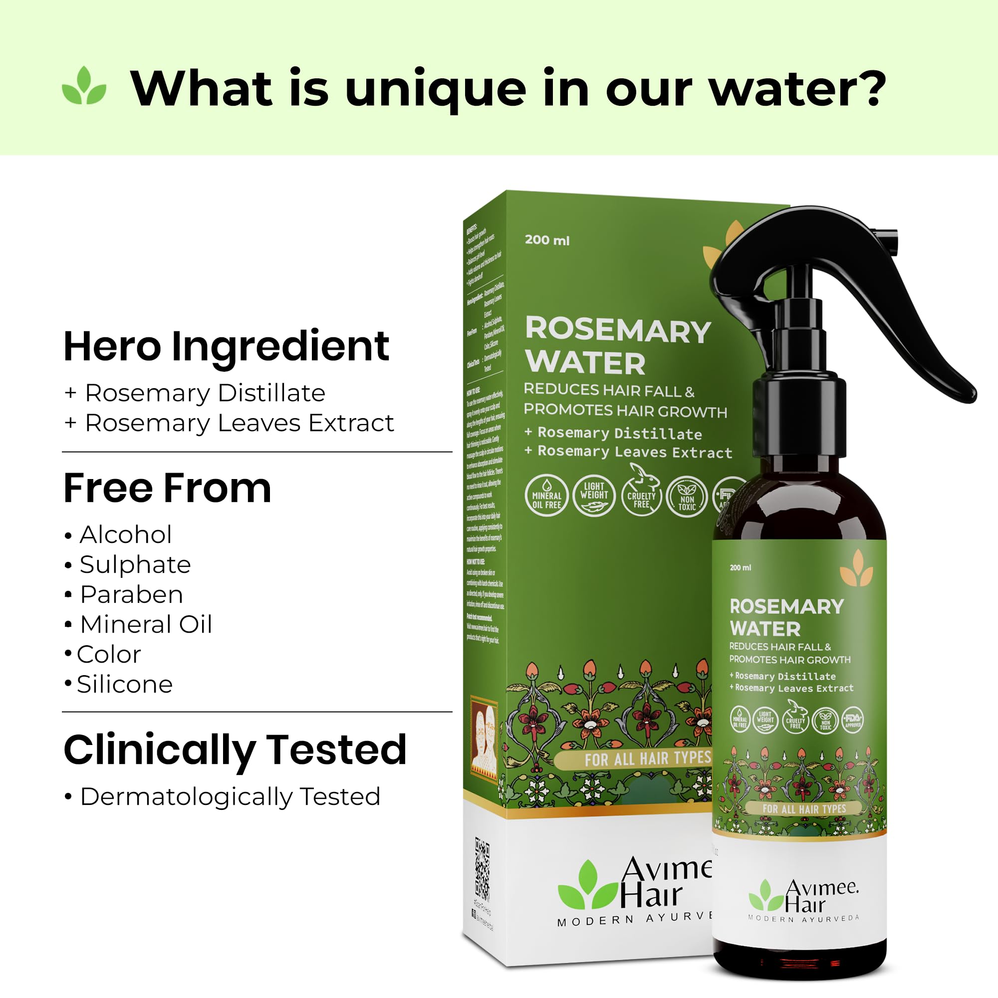 Avimee Herbal Rosemary Water & Rice Water Combo – view 2
