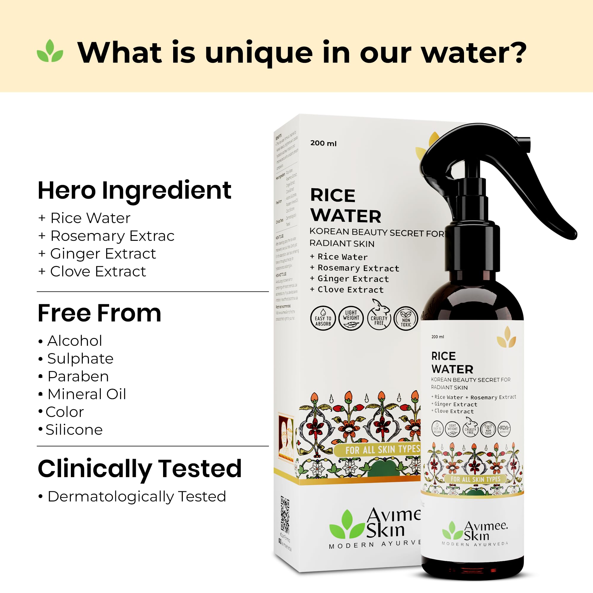 Avimee Herbal Rosemary Water & Rice Water Combo – view 4