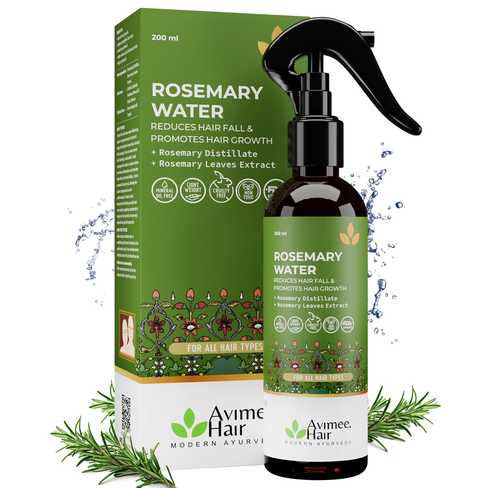 Avimee Herbal Rosemary Water & Rice Water Combo – view 6