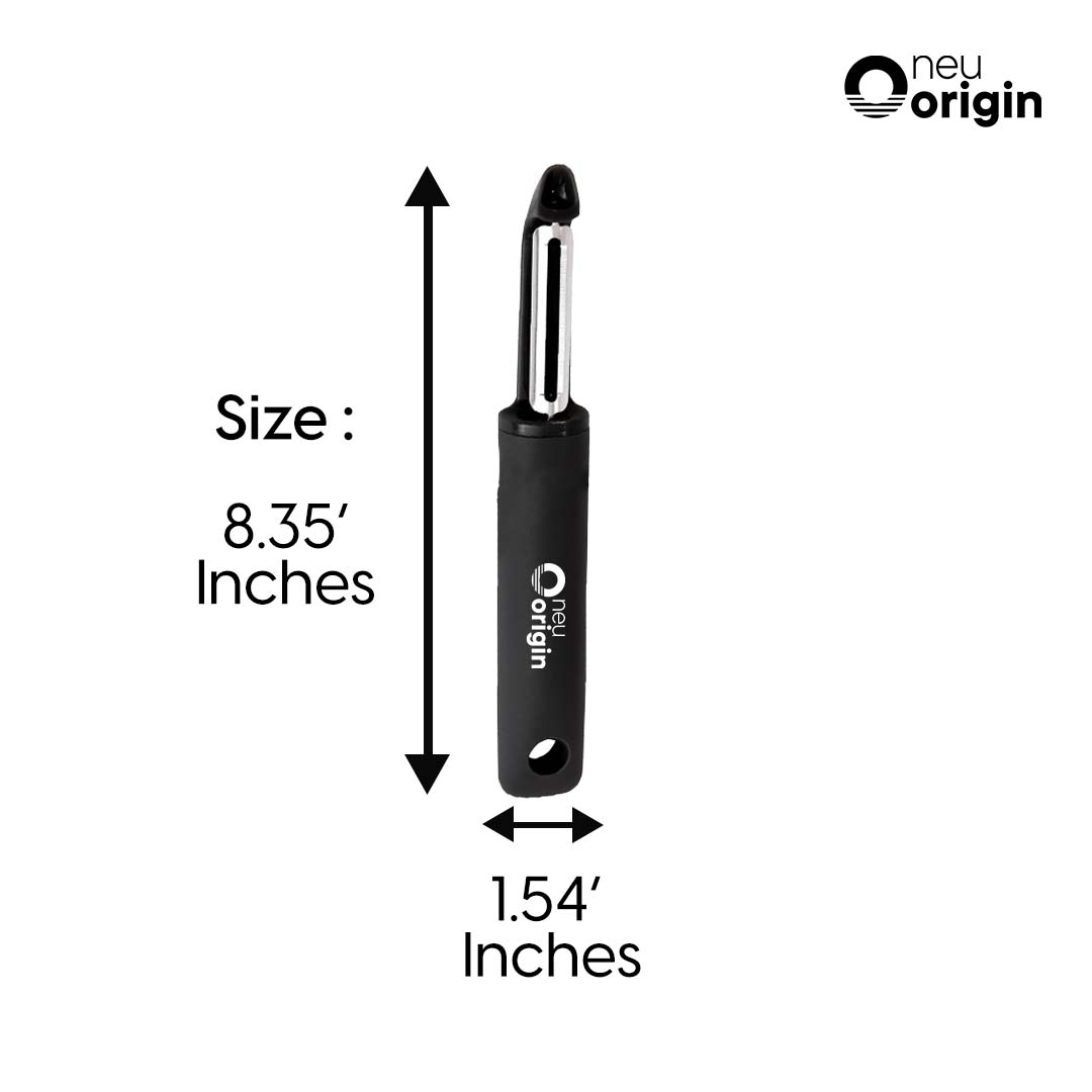 NeuOrigin Stainless Steel Swivel Vegetable Peeler - One Size, Black (8.35x1.54") - Comfortable Handle - Dishwasher Safe, Easy to Use & Maneuver - Perfect for Potatoes, Apples, Carrots & More – view 6