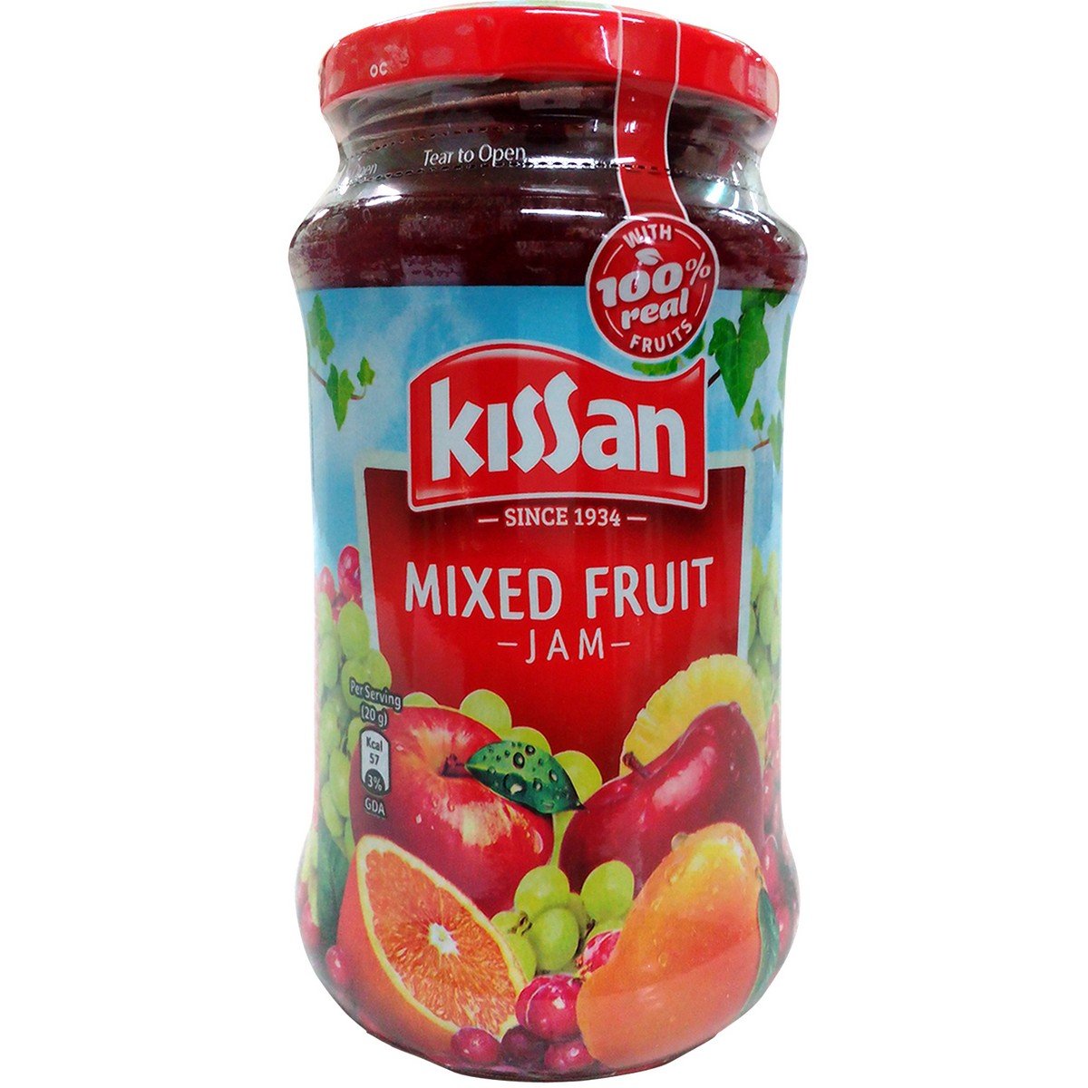 500 g jar of Kissan mixed fruit jam