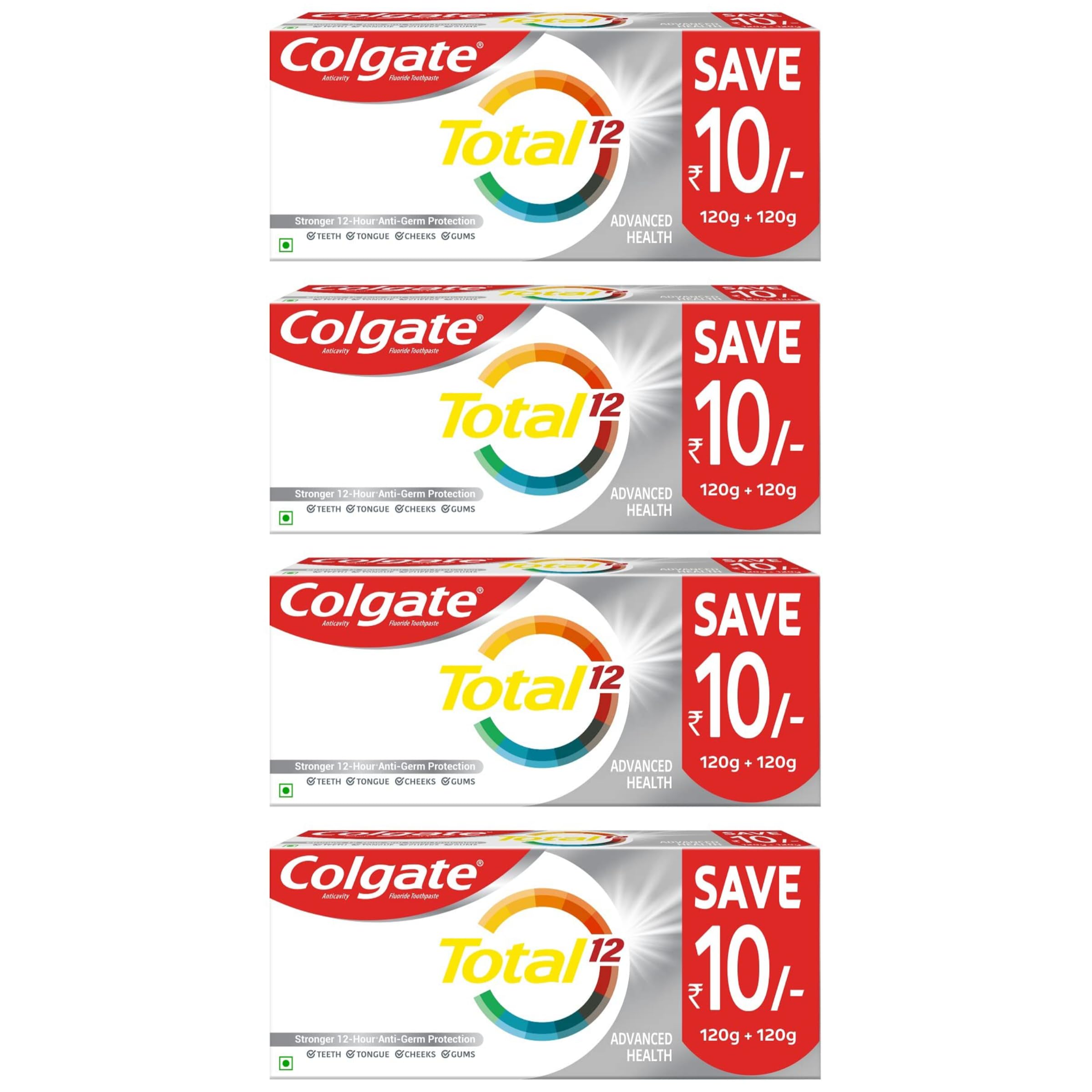 Colgate Total 12 fresh flavour toothpaste tubes multipack