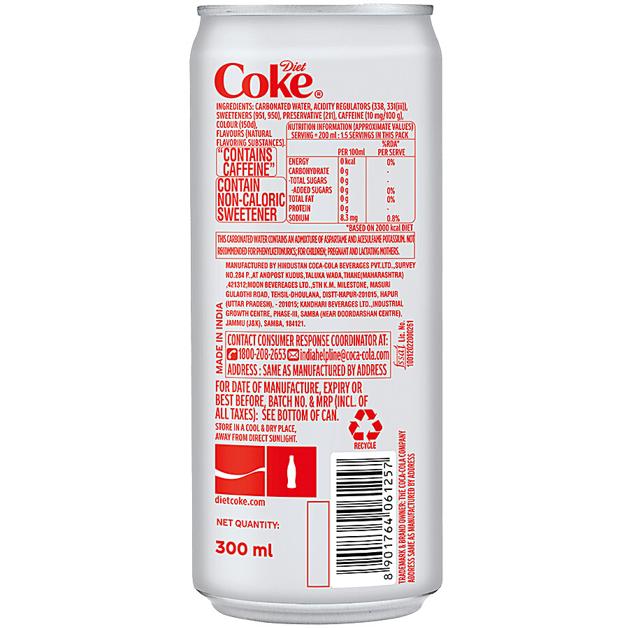 Coca Cola Diet Coke Soft Drink 300 ml – view 2