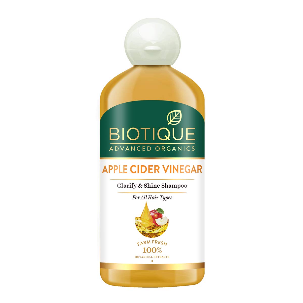 Biotique apple cider vinegar shampoo 300 ml bottle packaging
