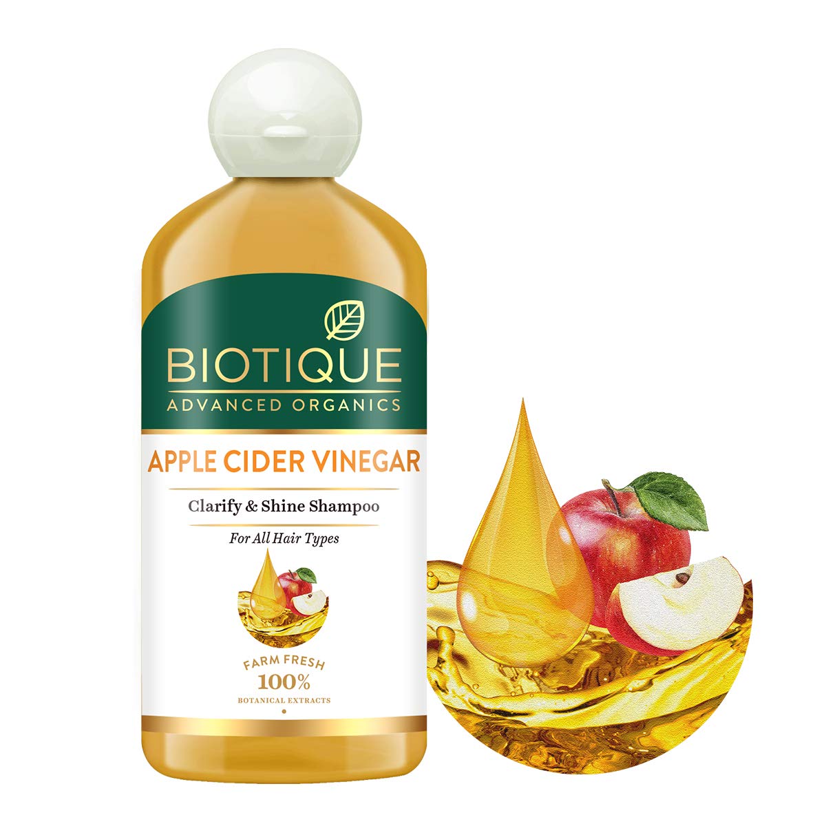Biotique Apple Cider Vinegar Hair Shampoo, for All Hair Types, 300ml – view 2