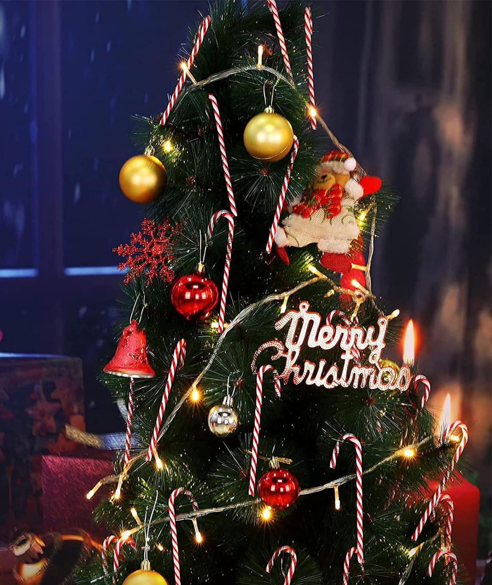 16PCS Candy Cane Christmas Decorations, Christmas Tree Ornaments Set with 8 Candy Canes and 8 Lollipops, Xmas Decoration Items for Home and Tree, Festive Holiday Decor – view 6