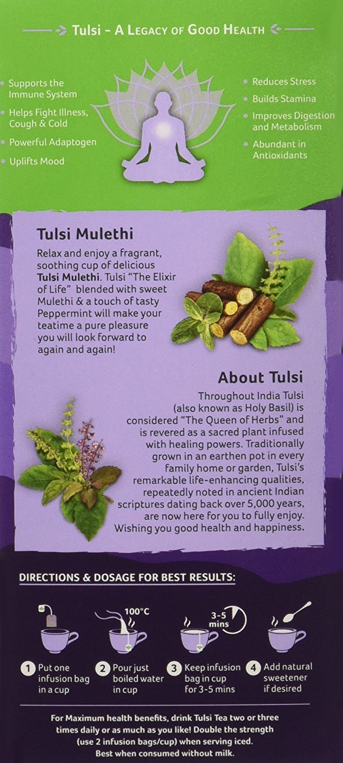 Organic India Tulsi Mulethi Tea, 25 Infusion Bags (Pack of 2) – view 5