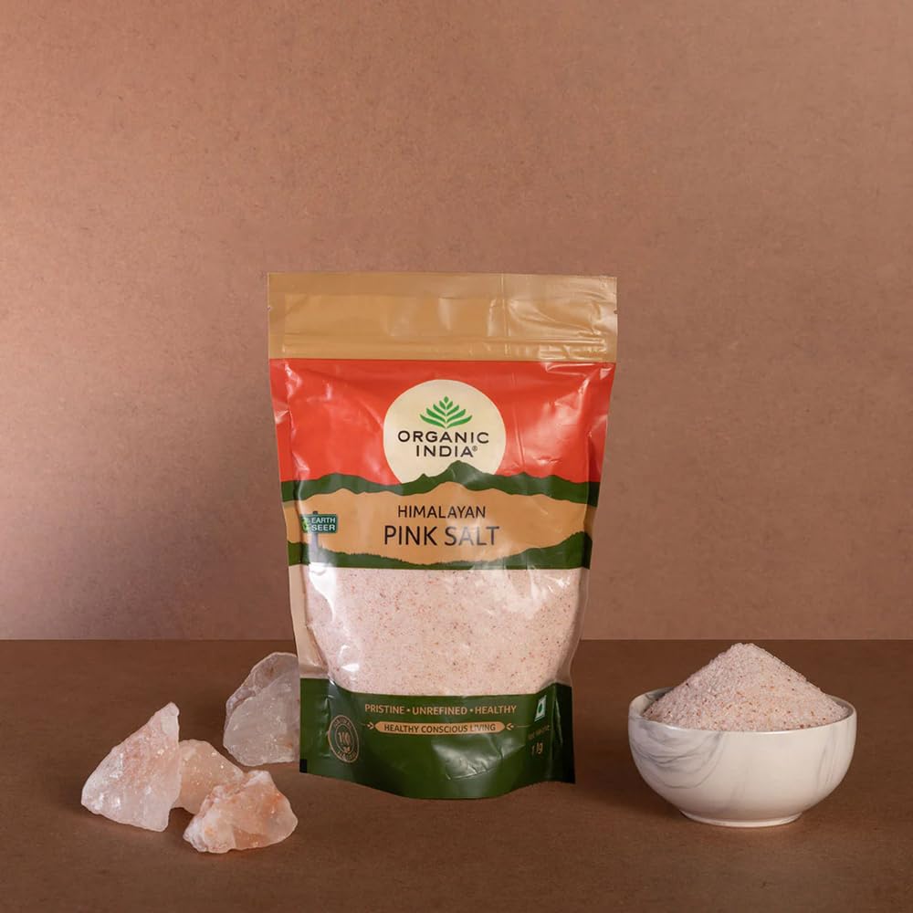 A TATA Product - Organic India Pink Rock Salt, 1Kg Pouch – view 3