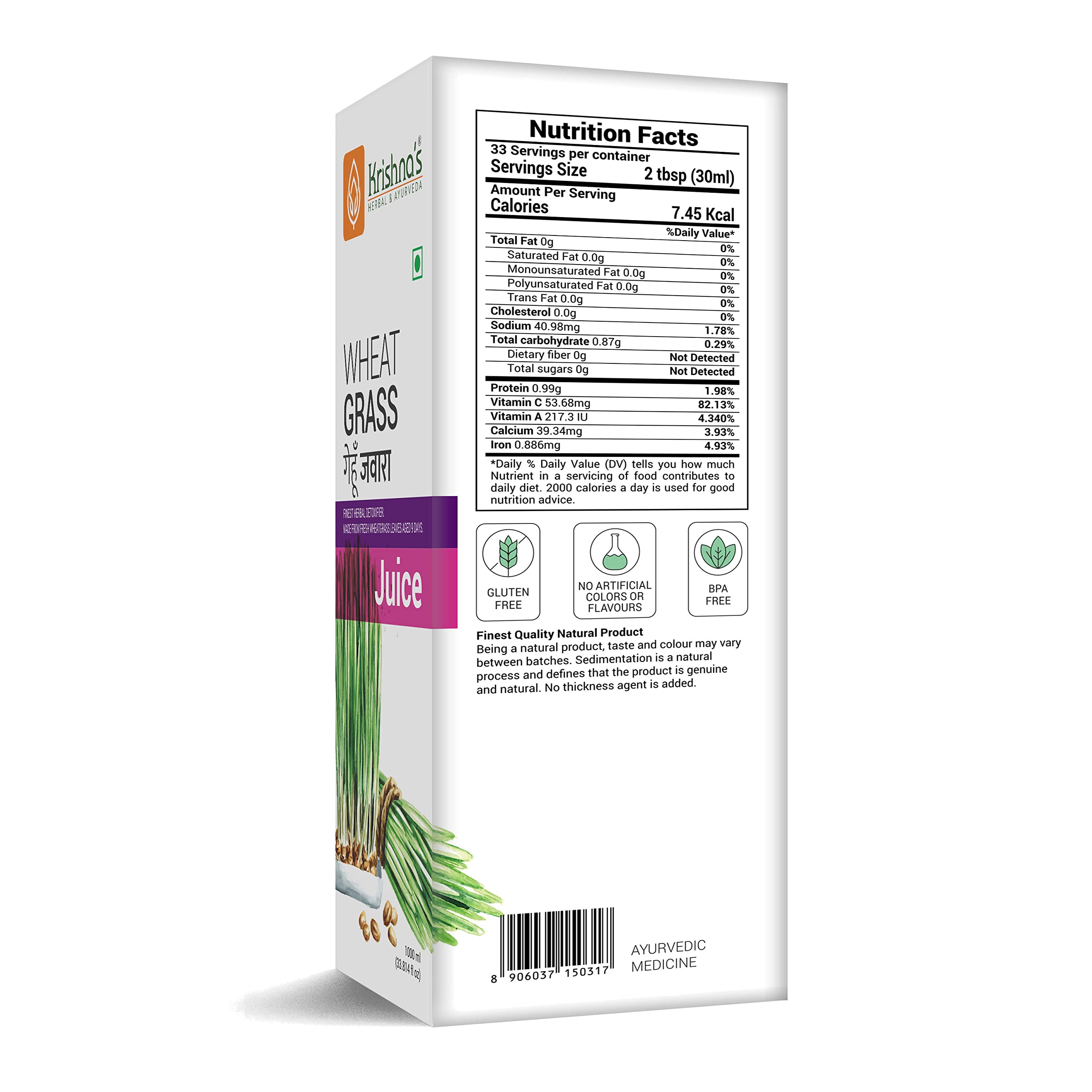 Krishna's Wheatgrass Juice - 1000 ML – view 8