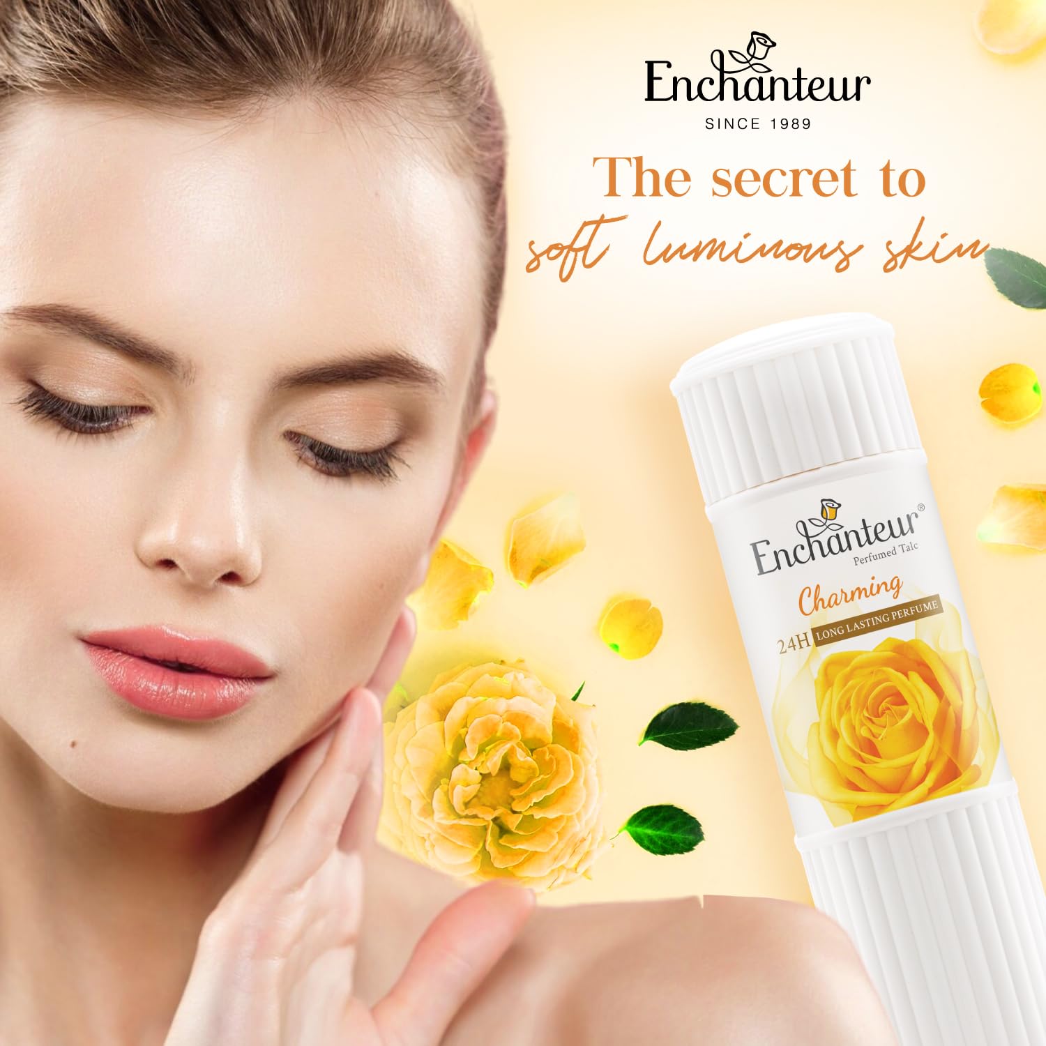 Enchanteur Charming Perfumed Talcum Powder with Floral French Fragrance for Women – view 3