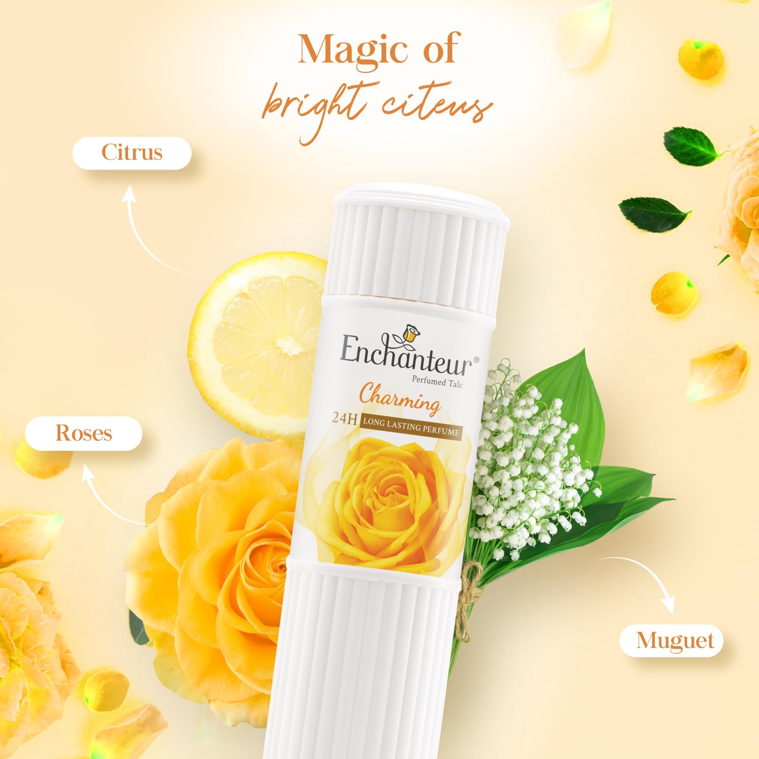 Enchanteur Charming Perfumed Talcum Powder with Floral French Fragrance for Women – view 6