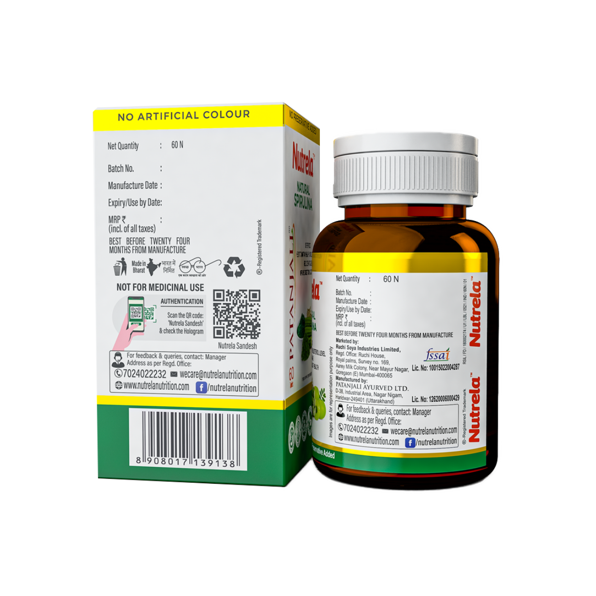 Patanjali Nutrela Spirulina Natural 32 g – view 2