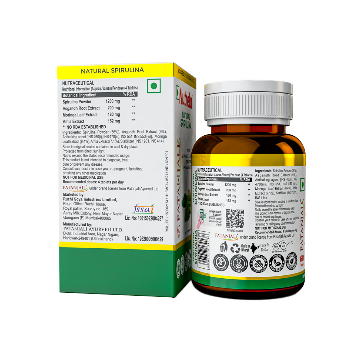 Patanjali Nutrela Spirulina Natural 32 g – view 3