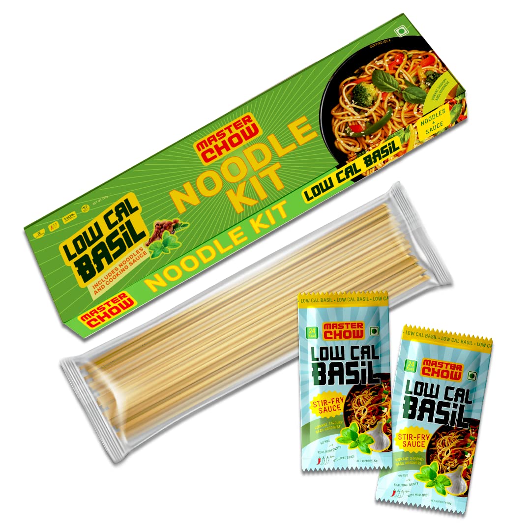 Pack of MasterChow holy basil noodle kit with whole wheat noodles