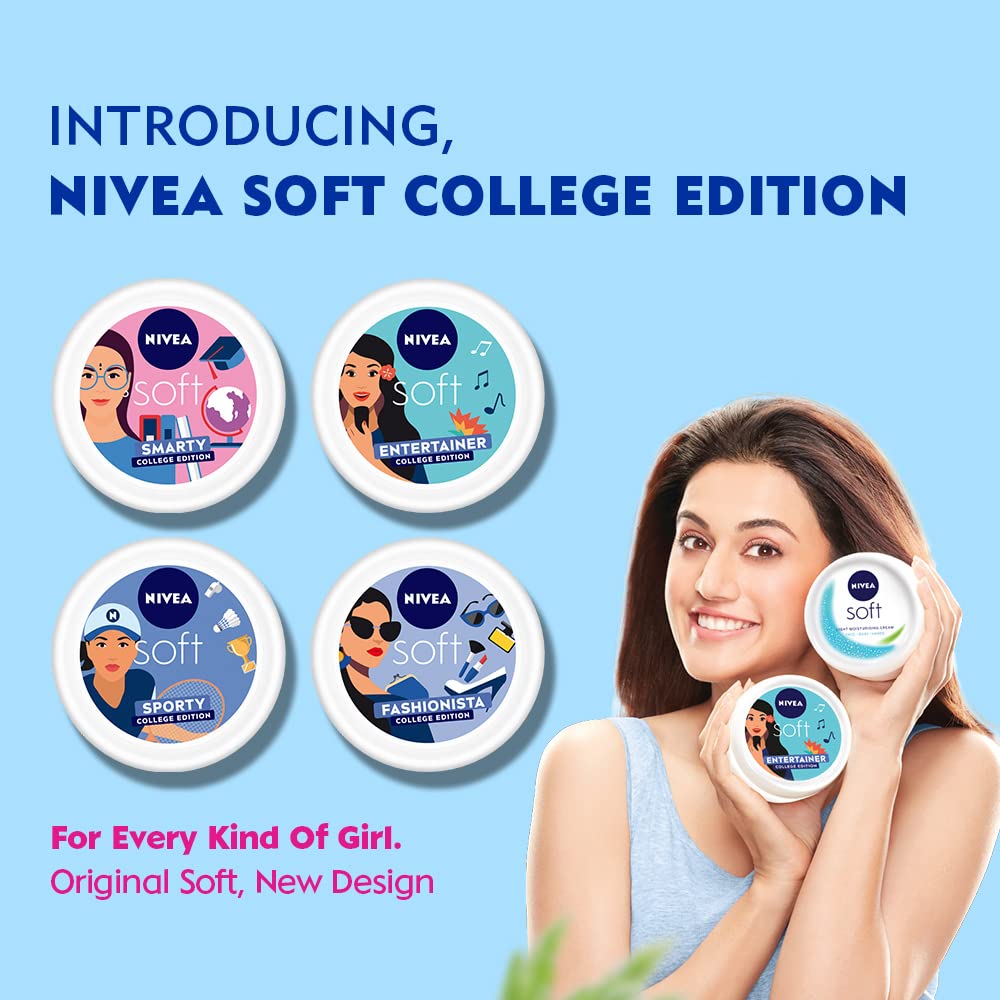NIVEA Soft Entertainer College Edition Moisturizer for Face, Hand & Body, Non Sticky Cream, 300 ml – view 2